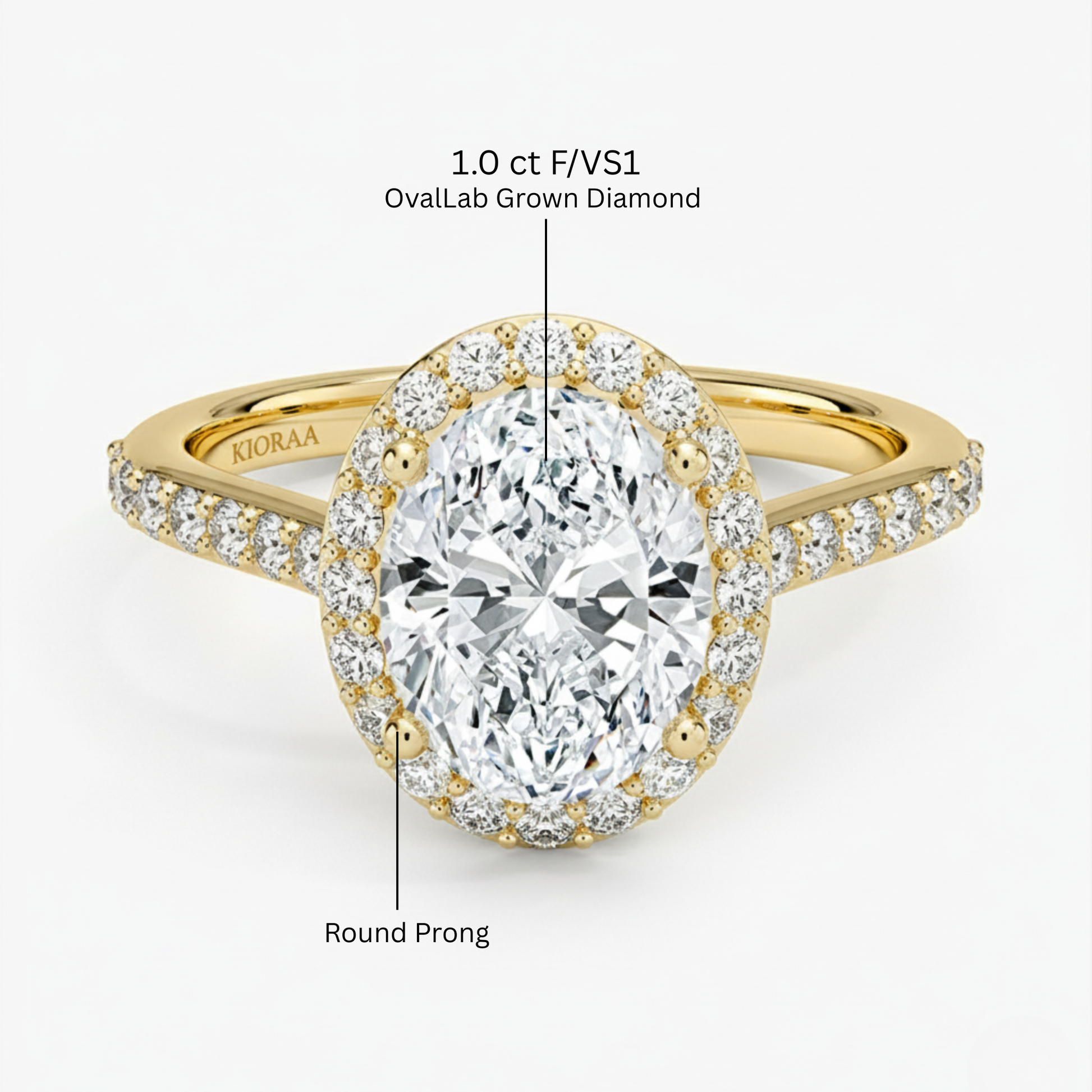 Classic Oval Diamond Halo Engagement Ring