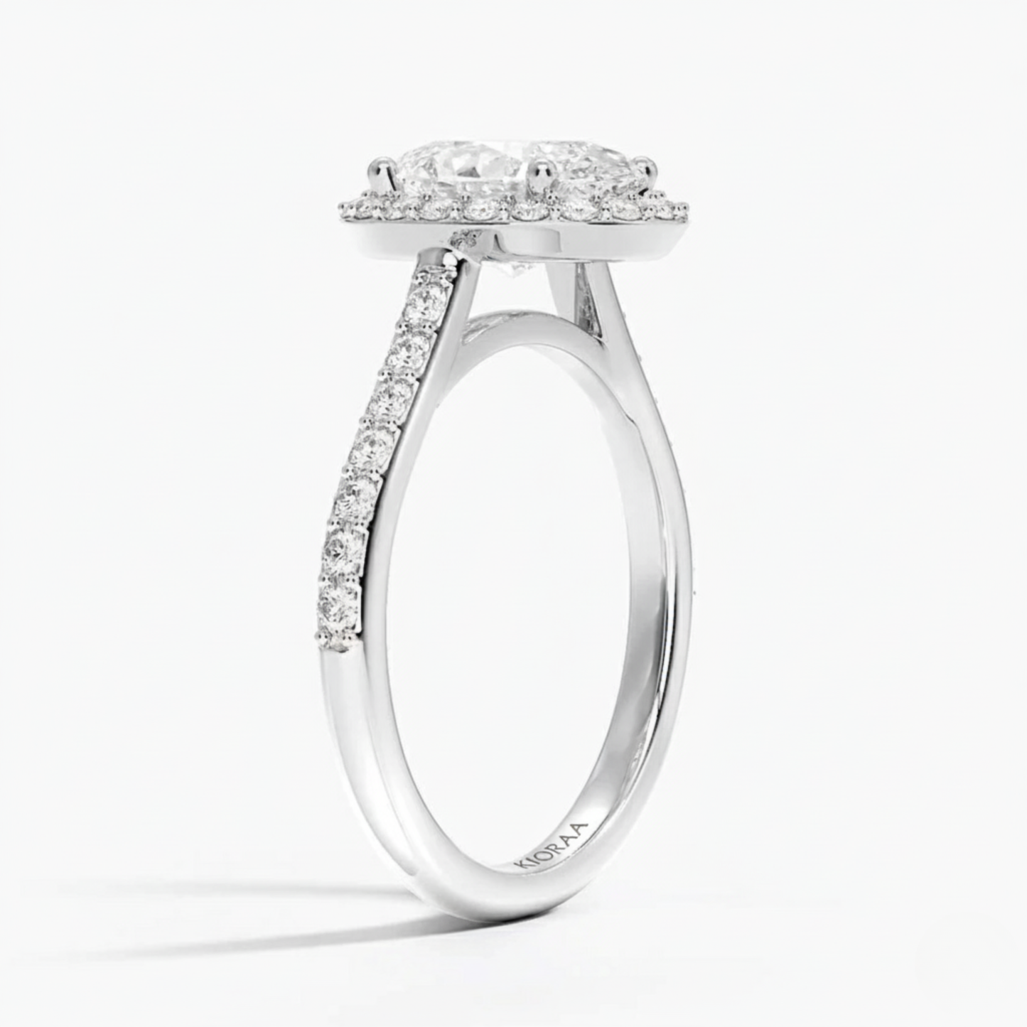 Classic Oval Diamond Halo Engagement Ring