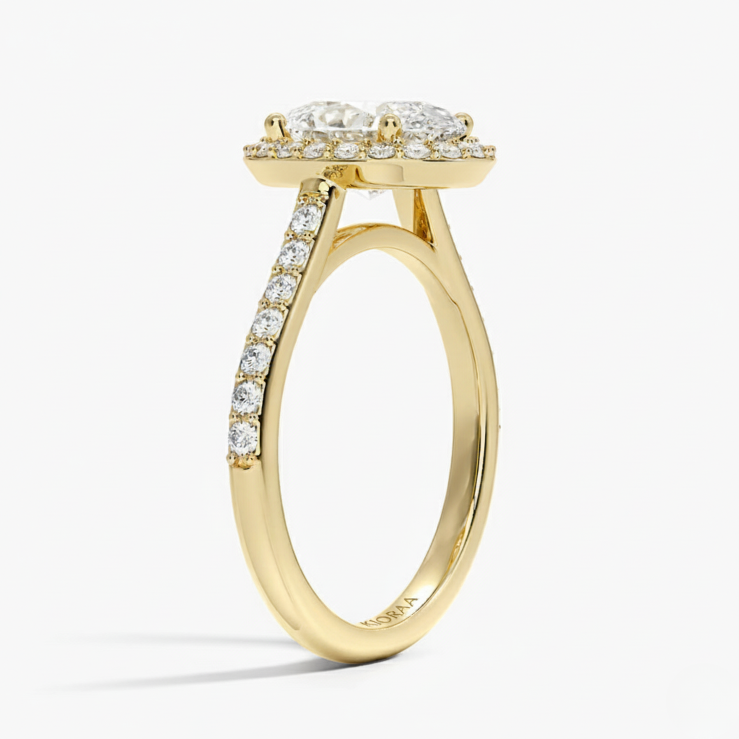 Classic Oval Diamond Halo Engagement Ring