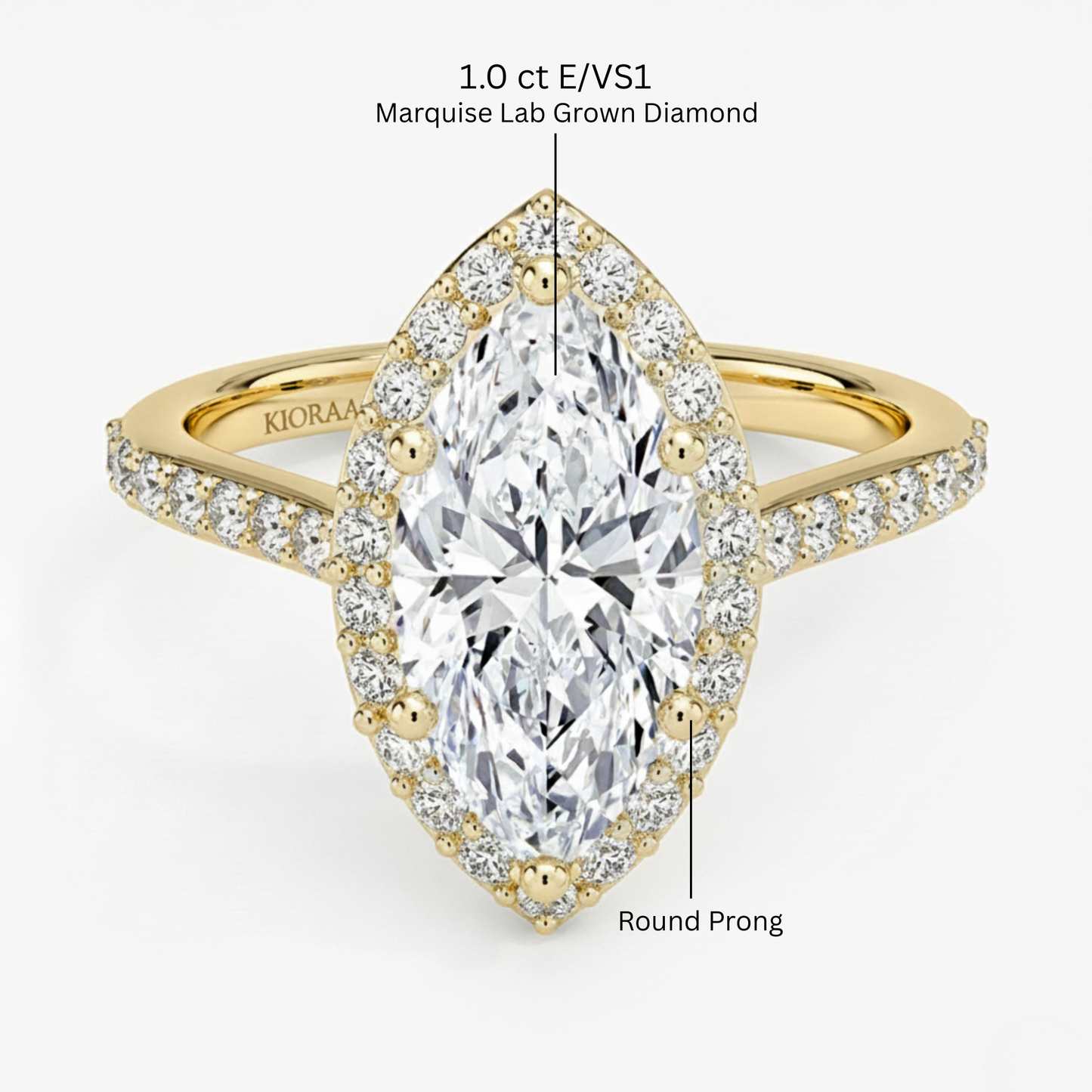 Classic Marquise Diamond Halo Engagement Ring
