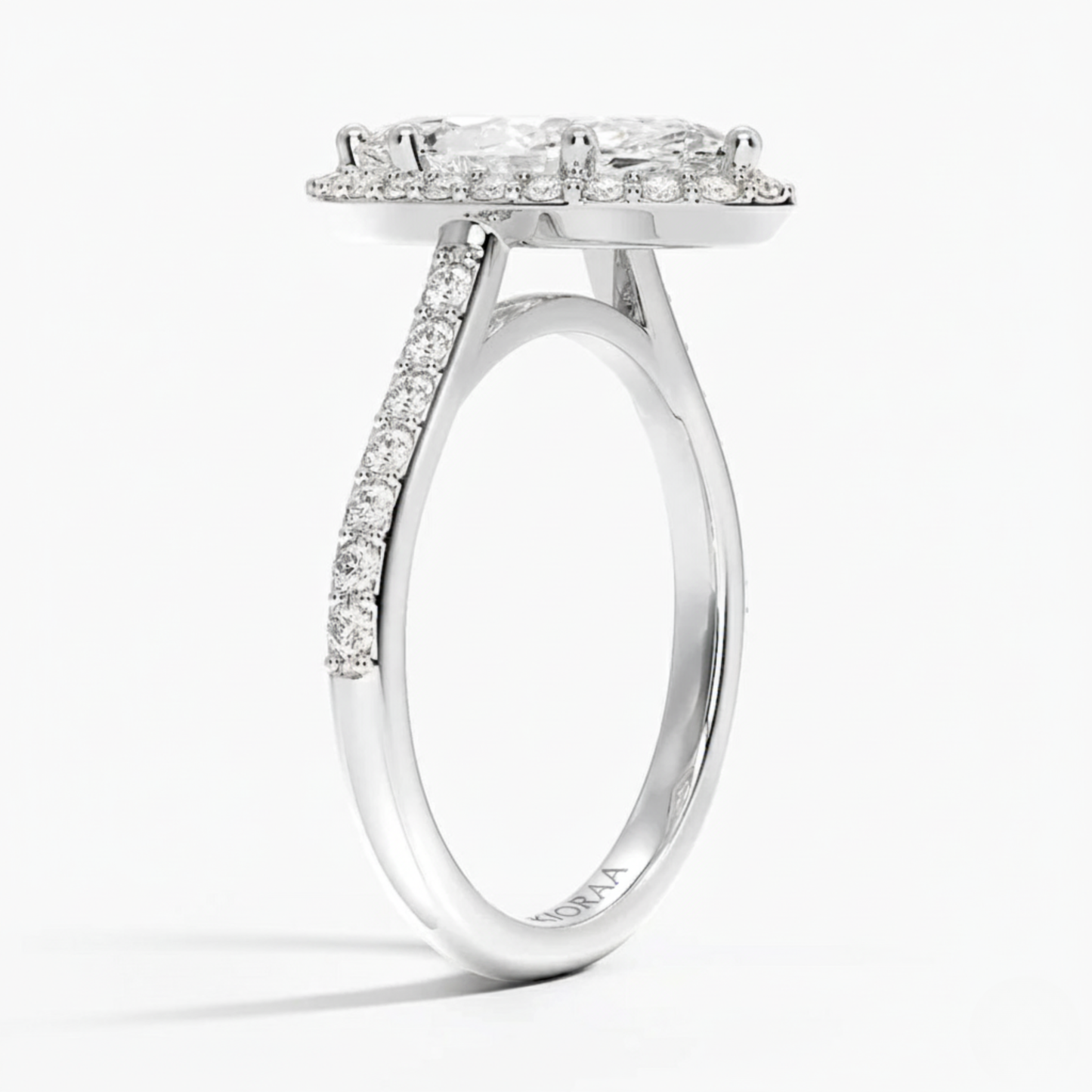 Classic Marquise Diamond Halo Engagement Ring
