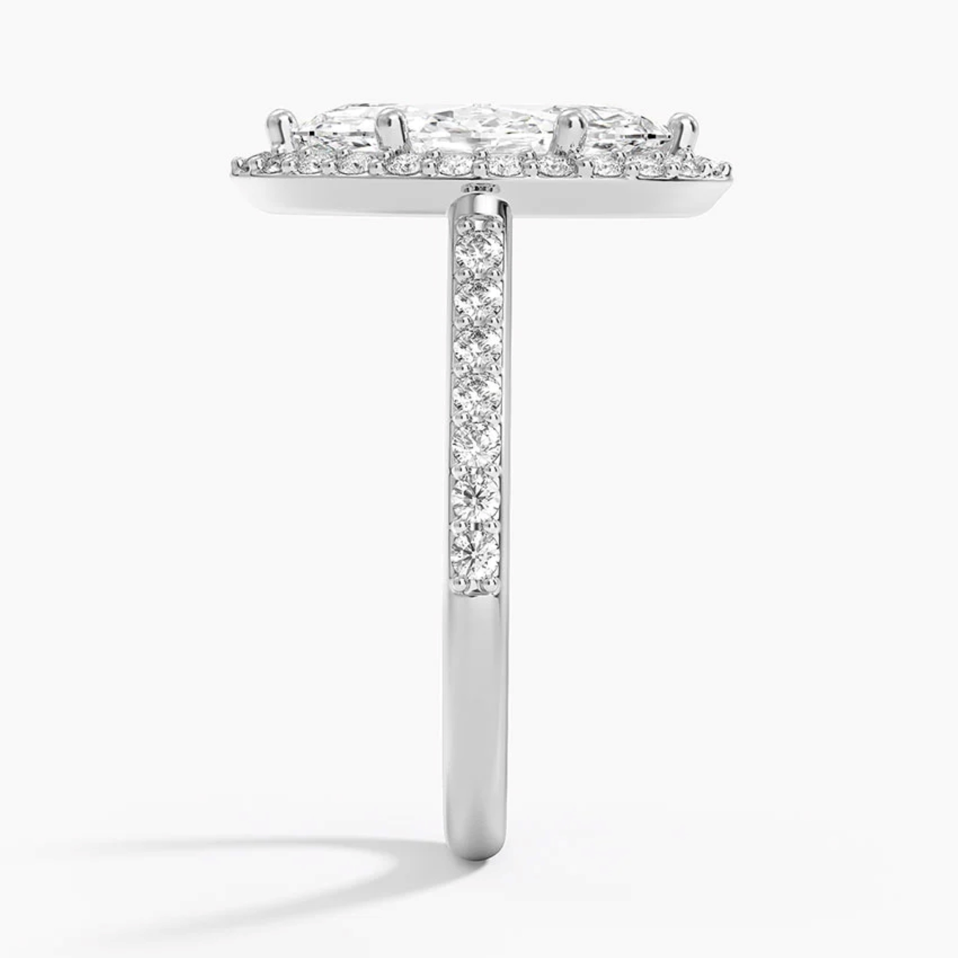 Classic Marquise Diamond Halo Engagement Ring