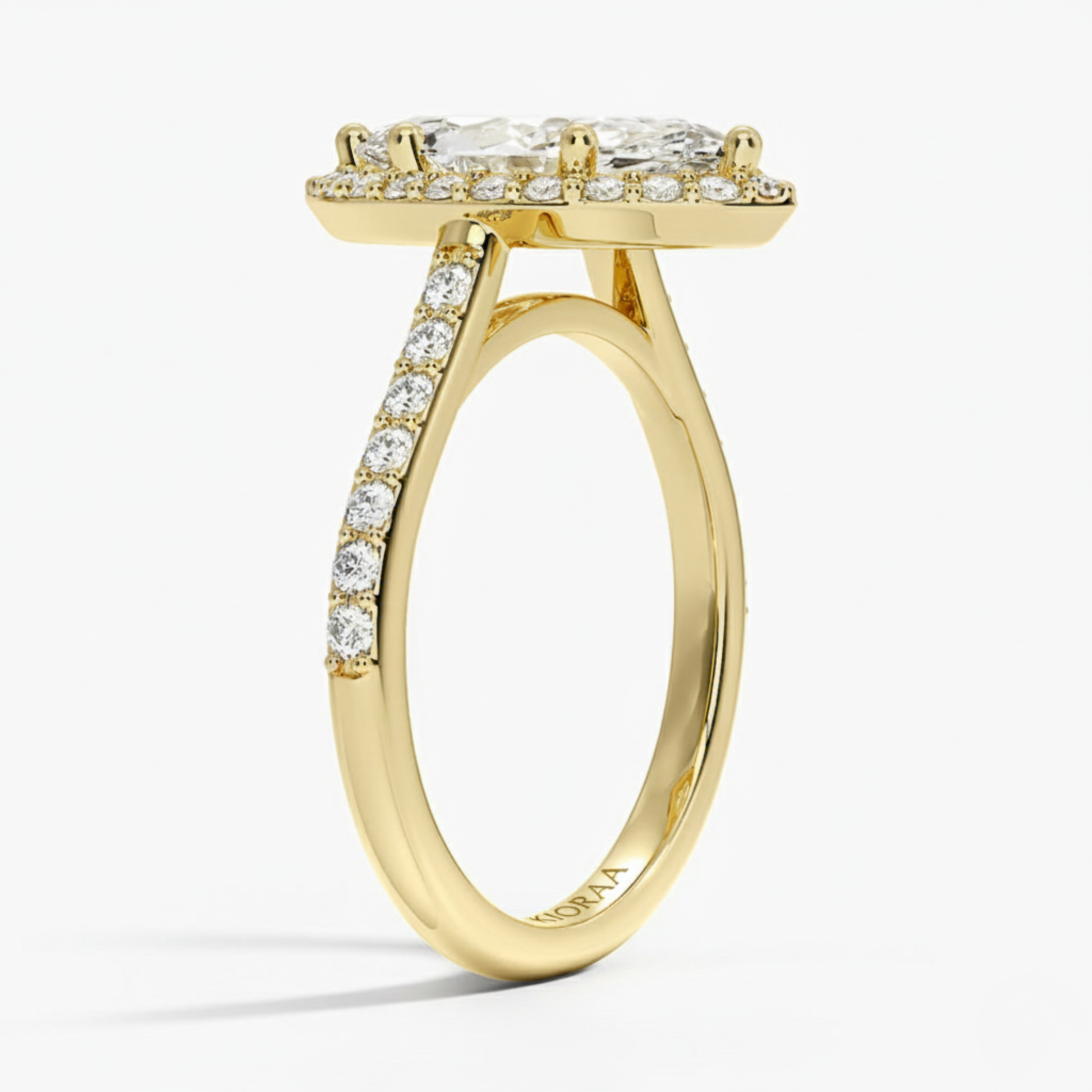 Classic Marquise Diamond Halo Engagement Ring
