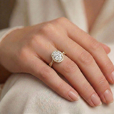 Classic Twist Oval Diamond Halo Engagement Ring, thumbnail 14