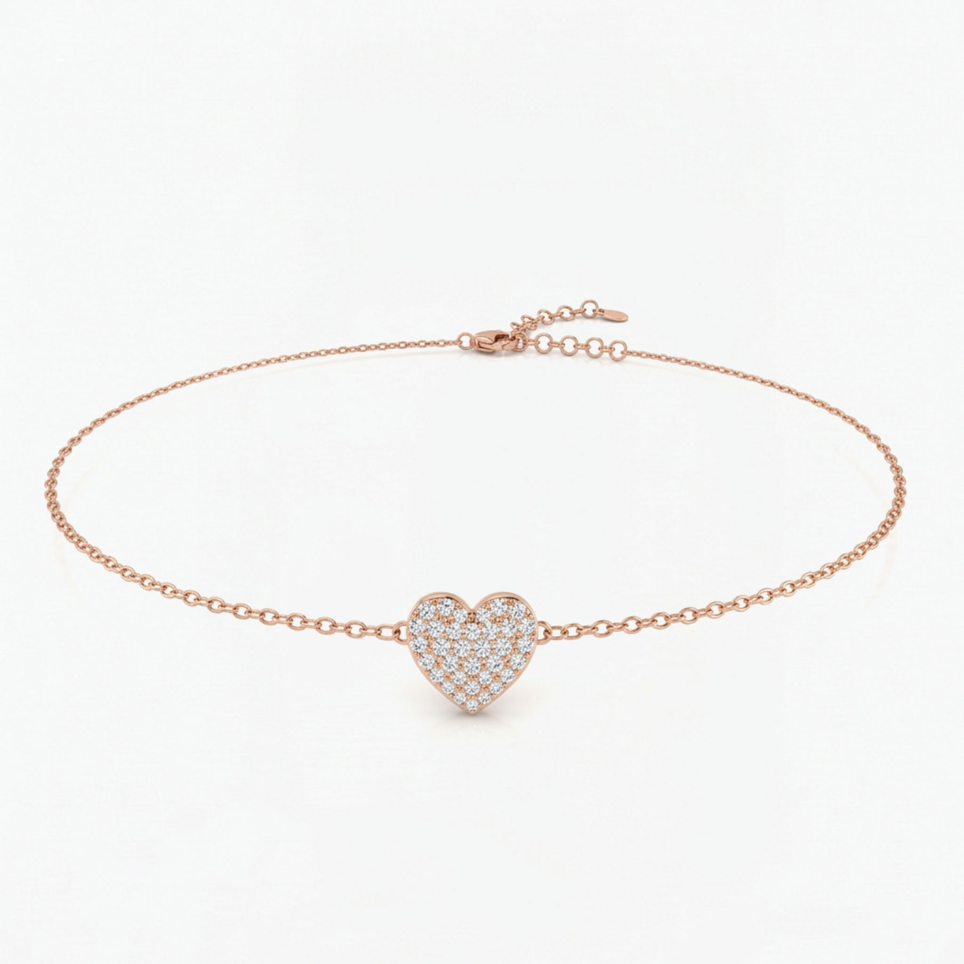 Lab Diamond Heart Shape Bracelet