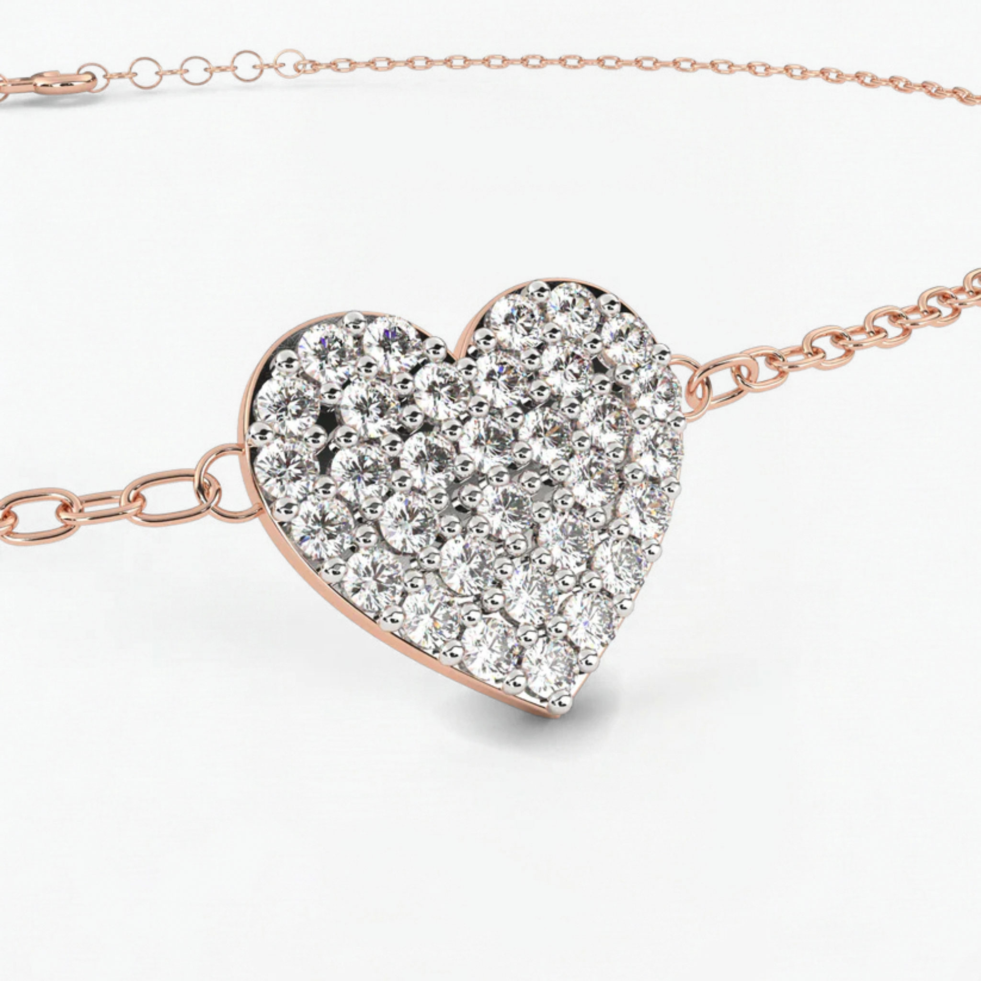 Lab Diamond Heart Shape Bracelet