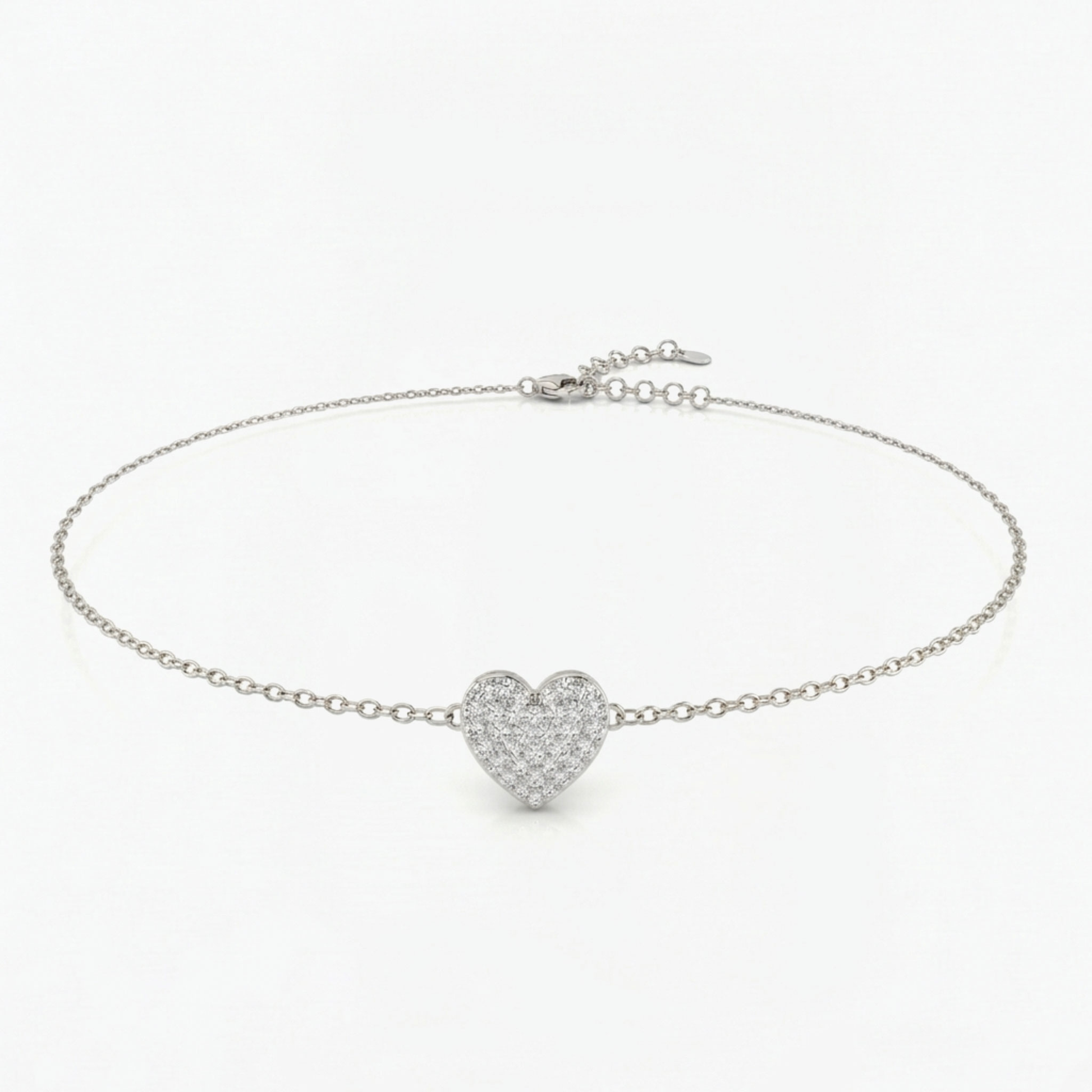 Lab Diamond Heart Shape Bracelet