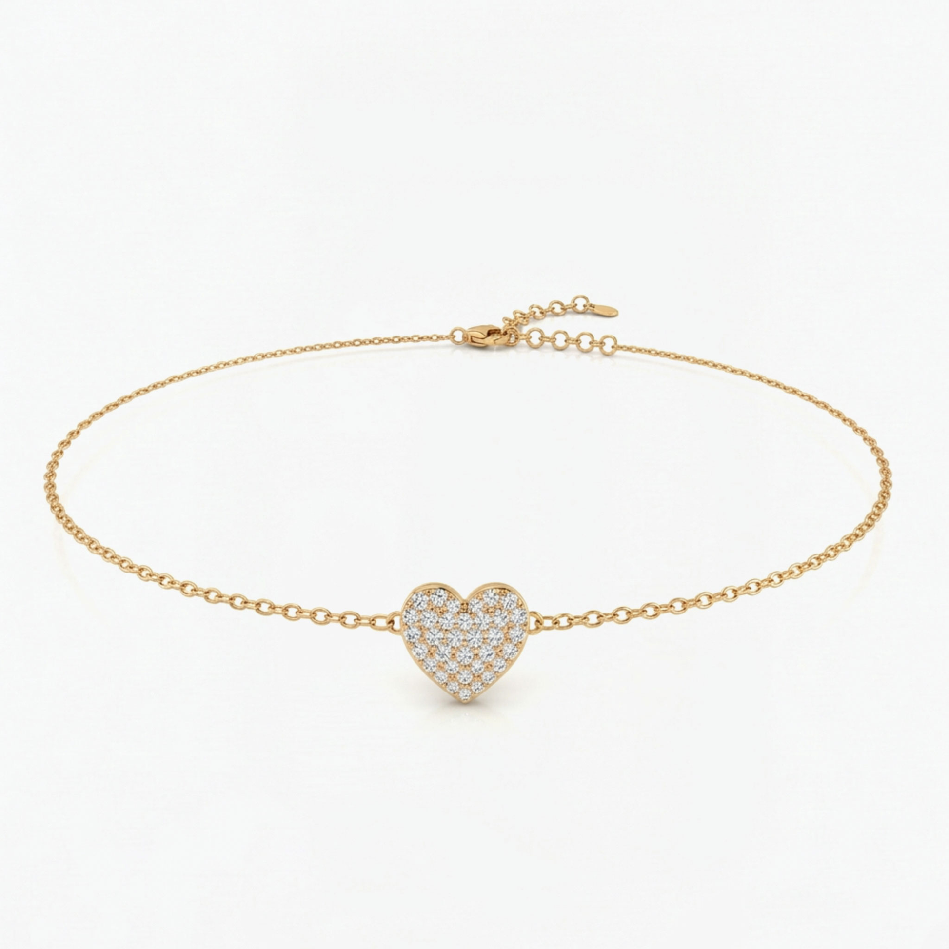 Lab Diamond Heart Shape Bracelet