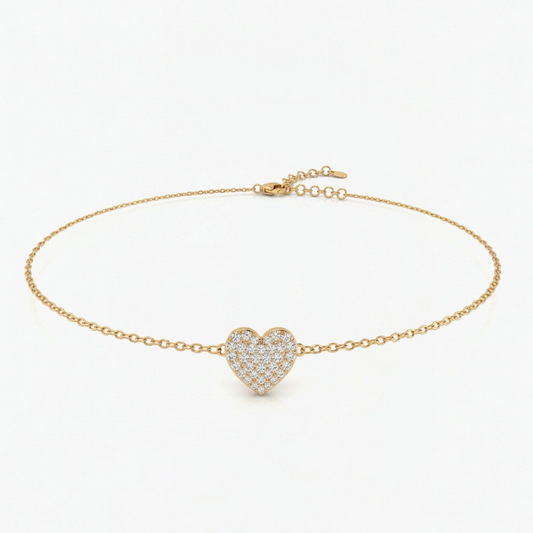 Lab Diamond Heart Shape Bracelet