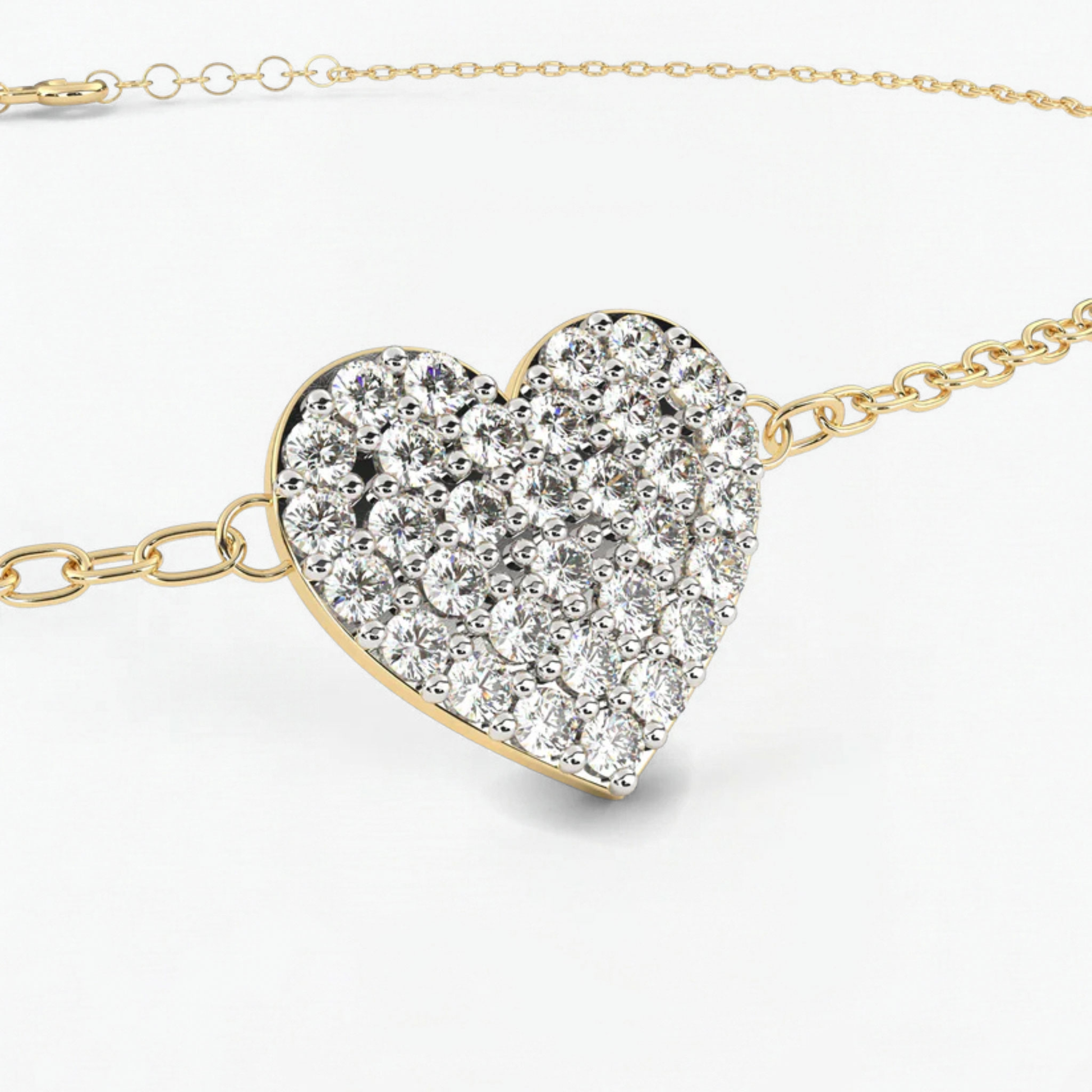 Lab Diamond Heart Shape Bracelet