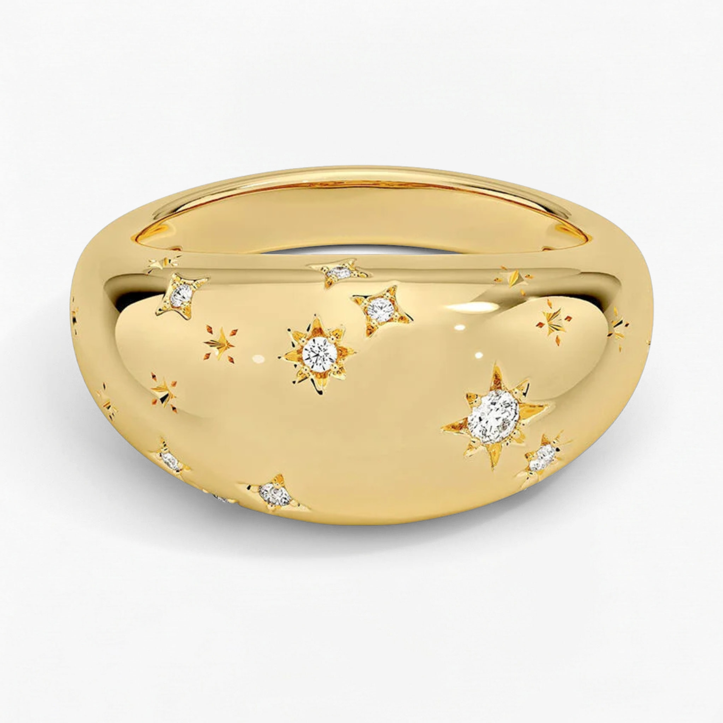 Aries Zodiac Constellation Diamond Ring
