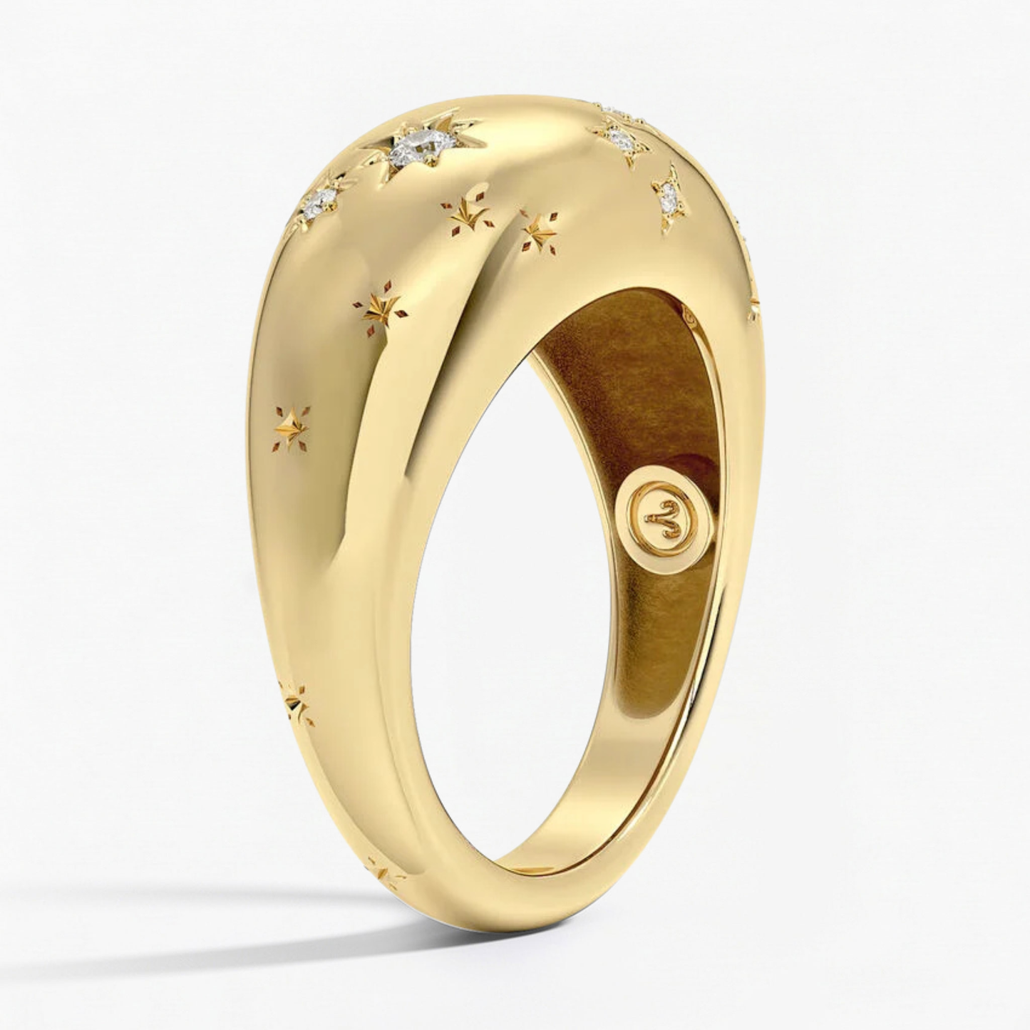 Aries Zodiac Constellation Diamond Ring