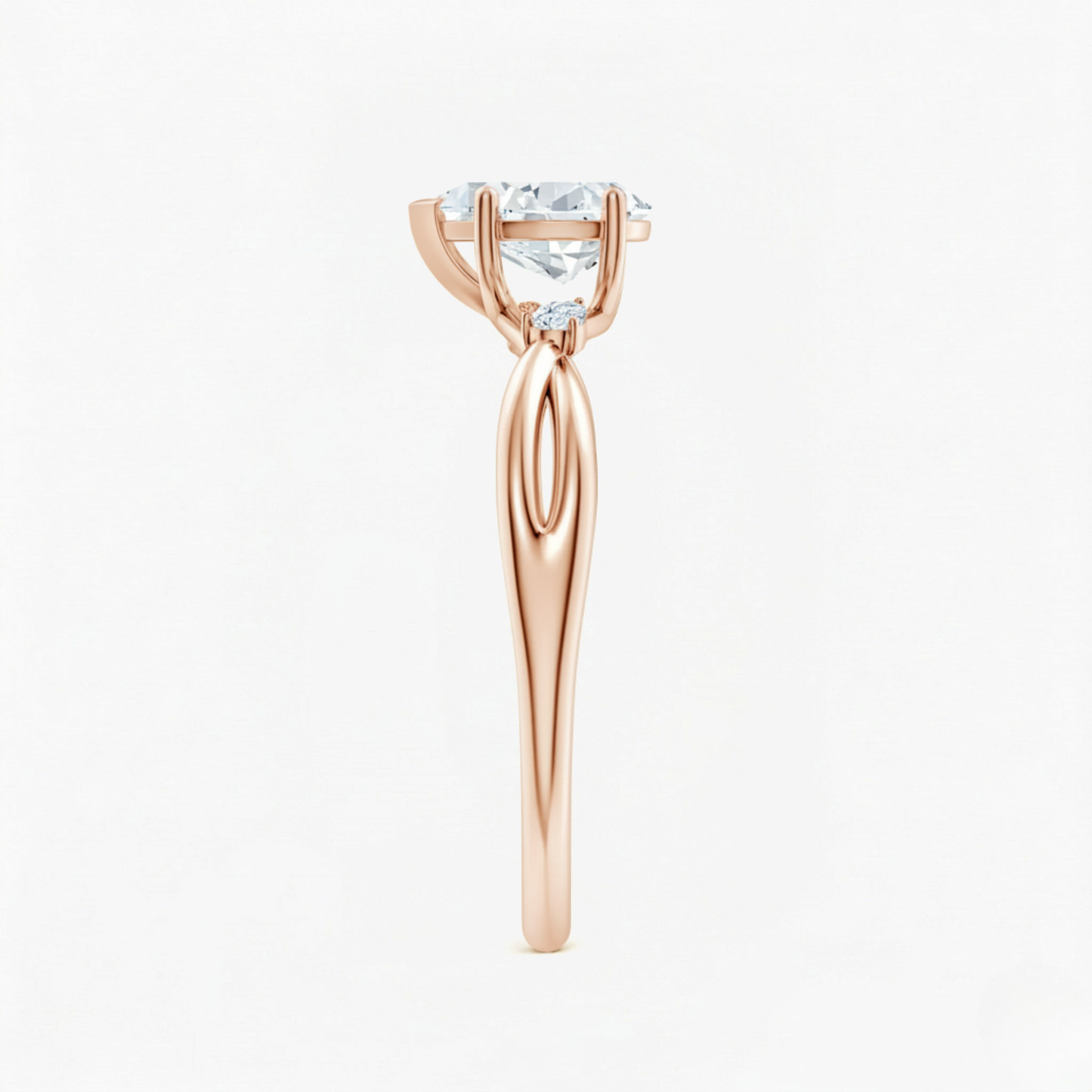 Pear Shape Three Stone Diamond Ring