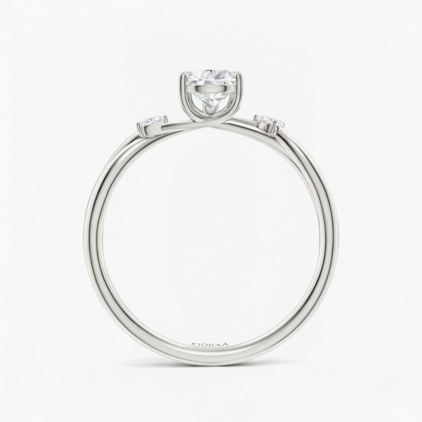 Pear Shape Three Stone Diamond Ring