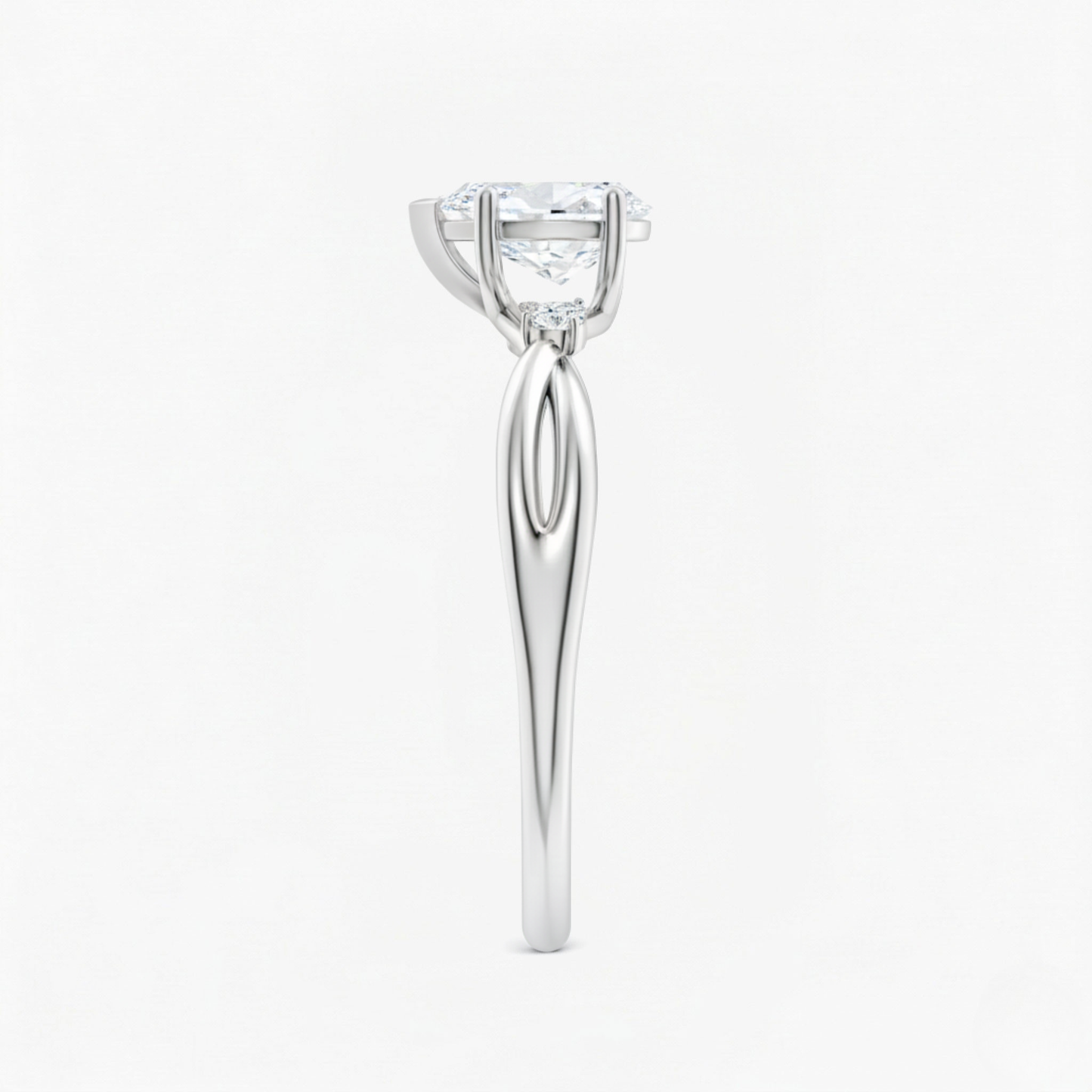 Pear Shape Three Stone Diamond Ring