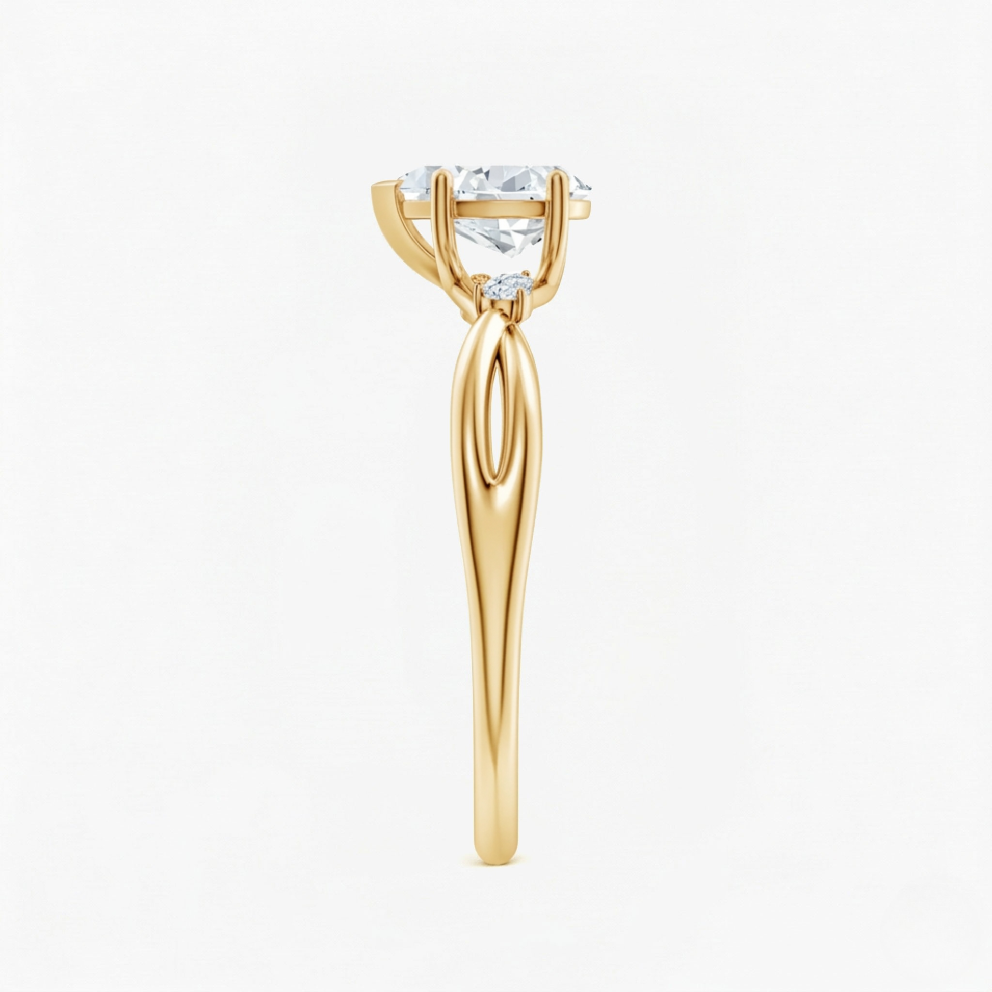 Pear Shape Three Stone Diamond Ring