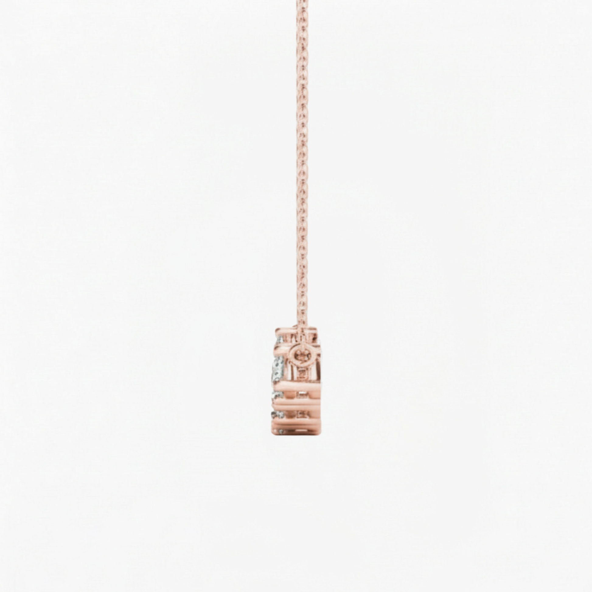 Seven Stone Round Cut Lab Grown Diamond  Necklace