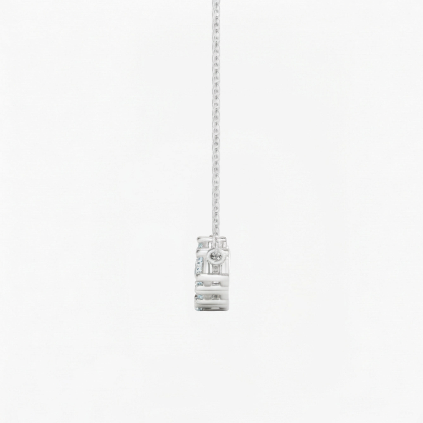 Seven Stone Round Cut Lab Grown Diamond  Necklace