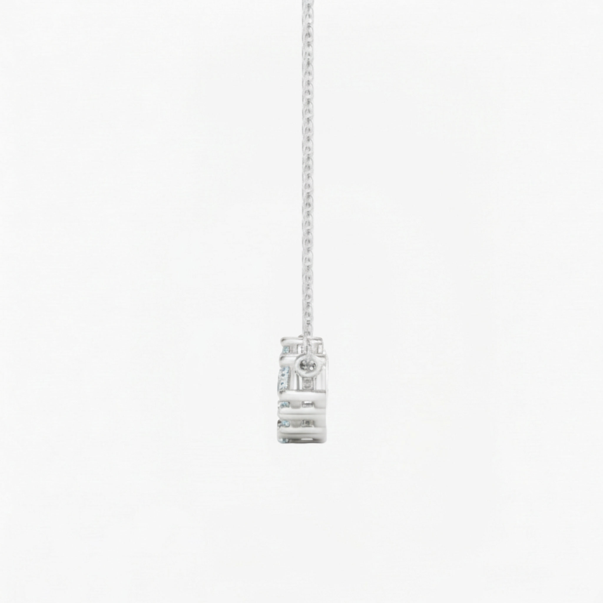 Seven Stone Round Cut Lab Grown Diamond  Necklace