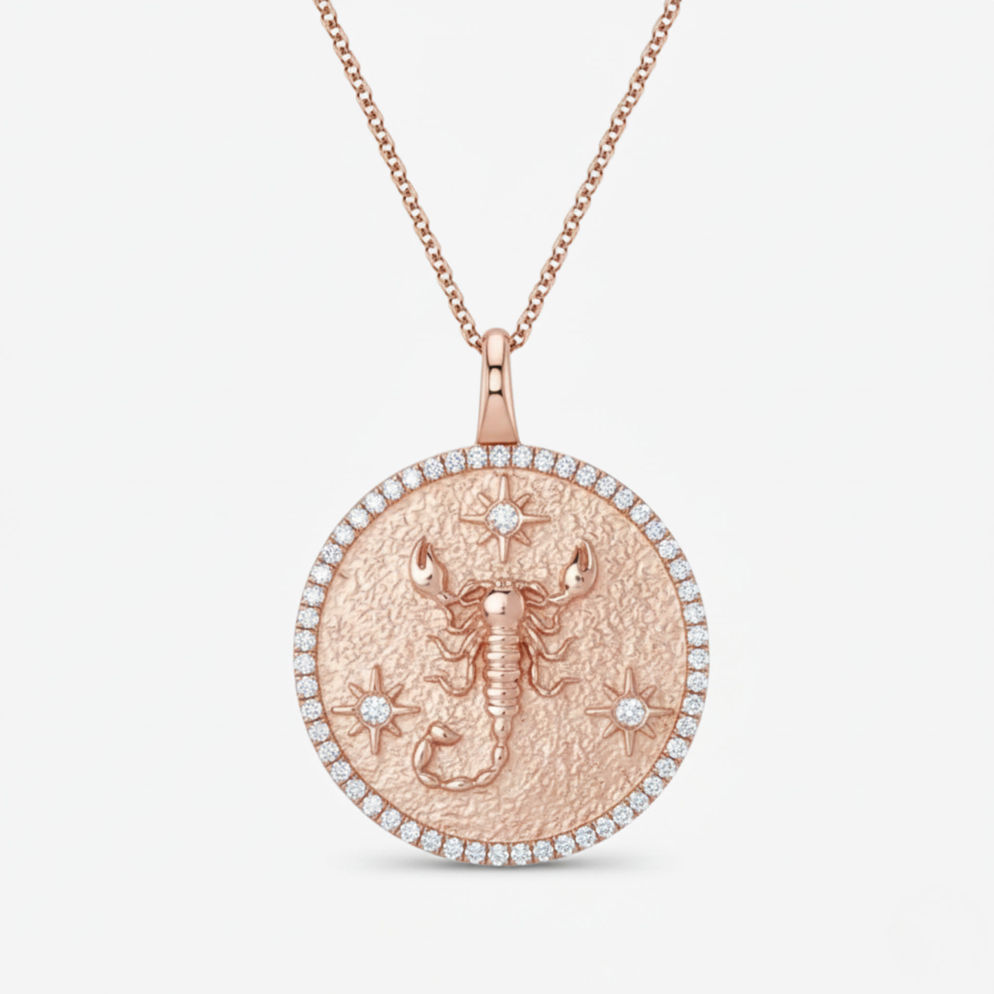 Scorpio Zodiac Lab Diamond Necklace