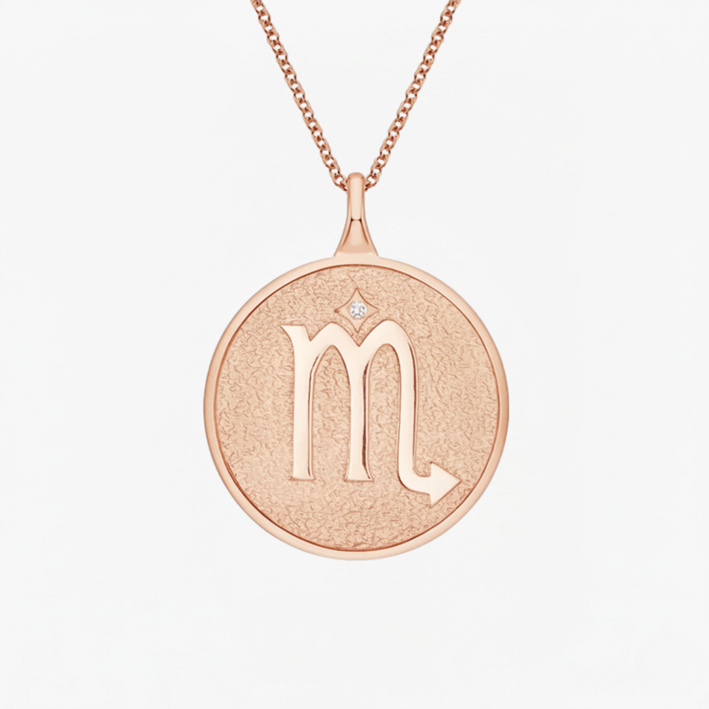Scorpio Zodiac Lab Diamond Necklace
