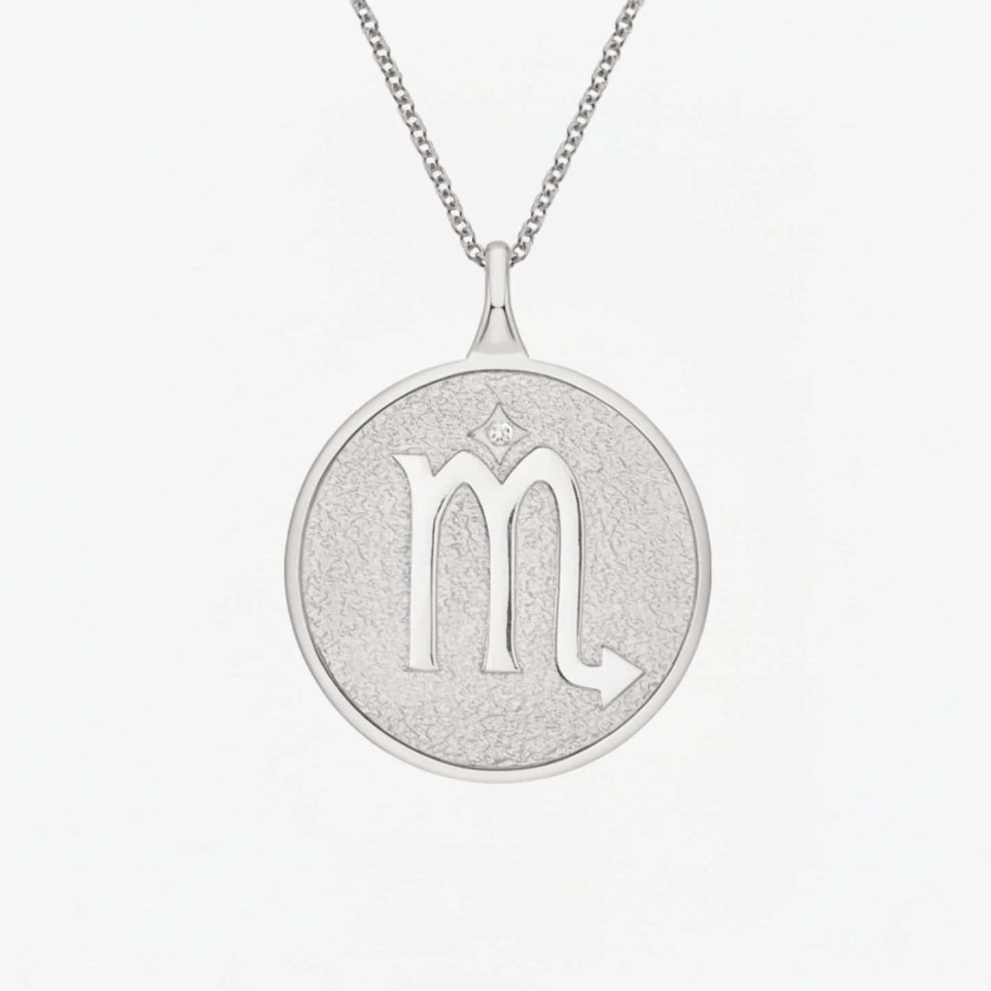 Scorpio Zodiac Lab Diamond Necklace