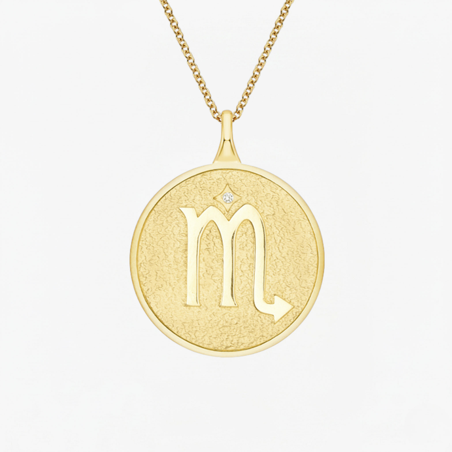 Scorpio Zodiac Lab Diamond Necklace