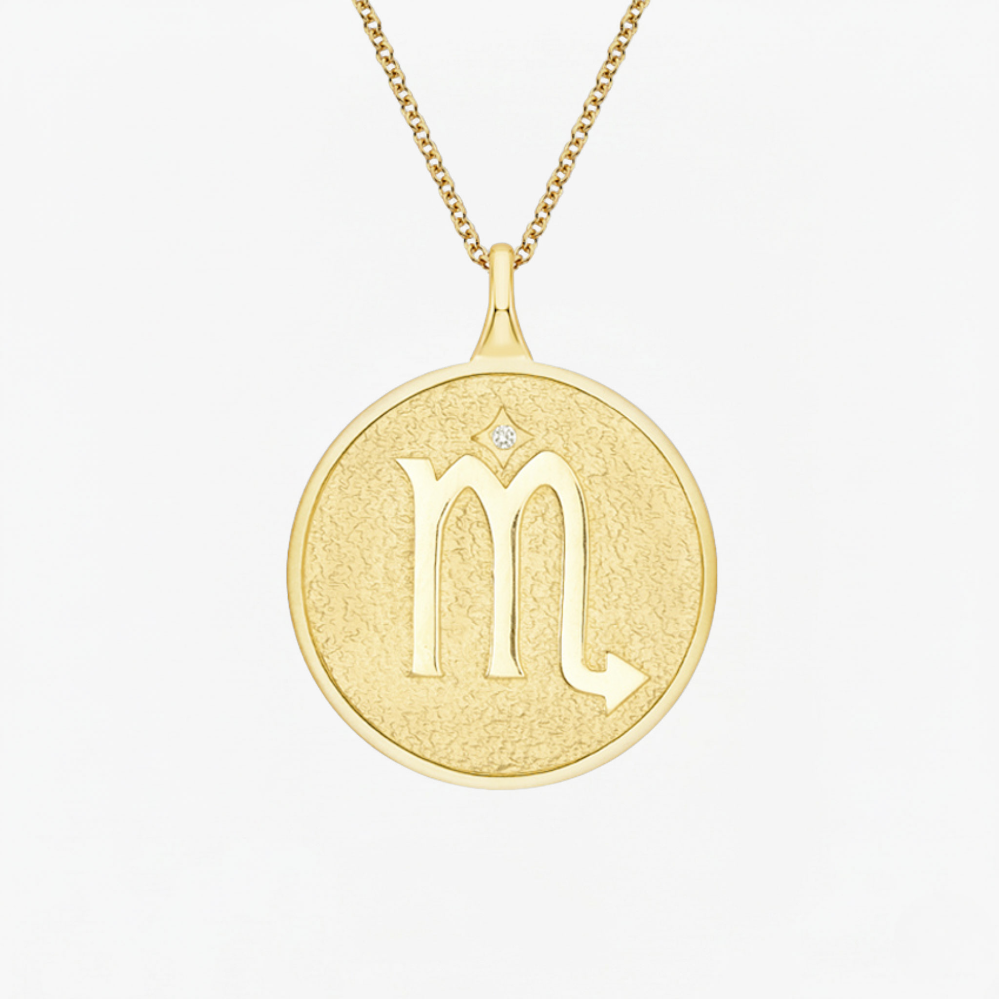 Scorpio Zodiac Lab Diamond Necklace