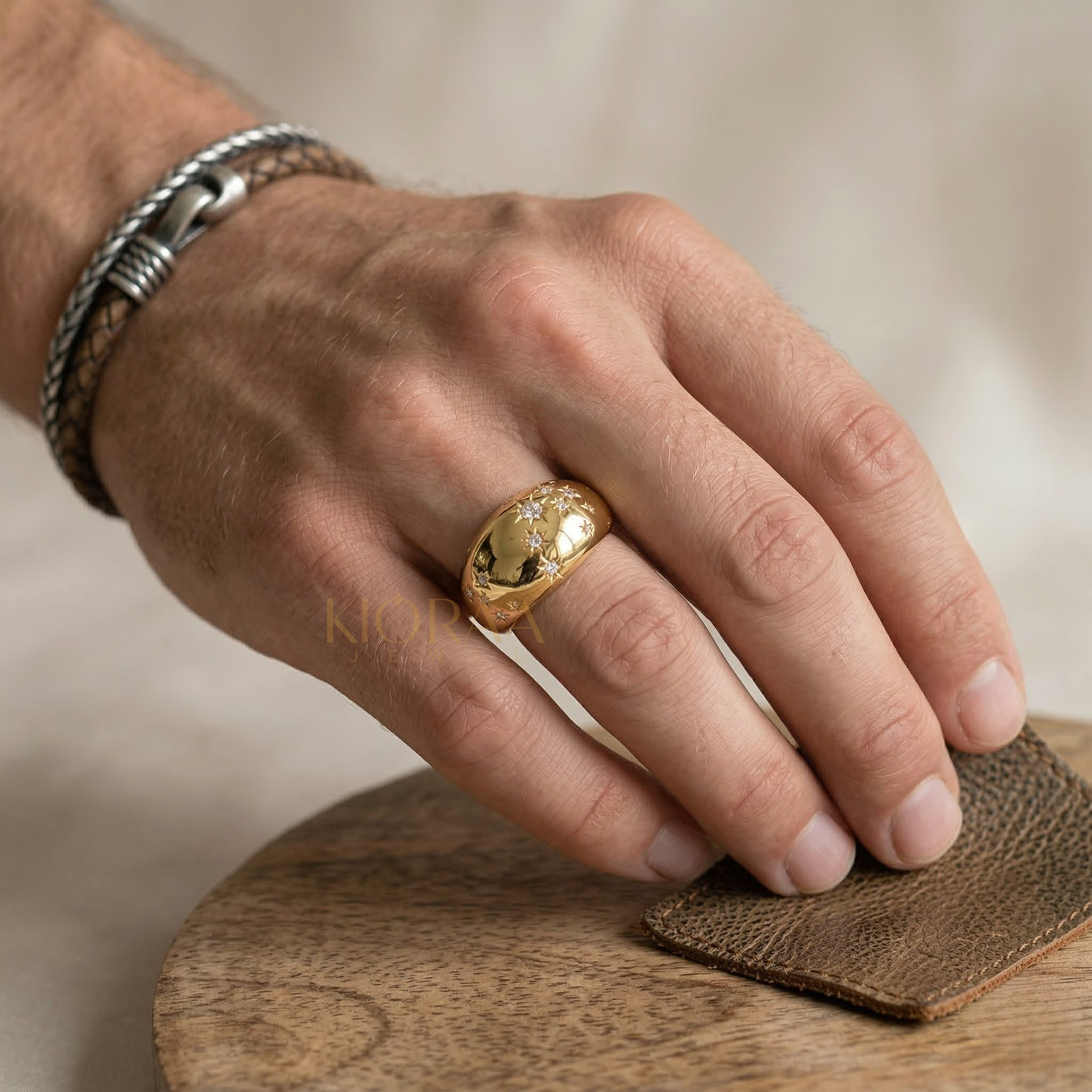 Scorpio Zodiac Constellation Diamond Ring