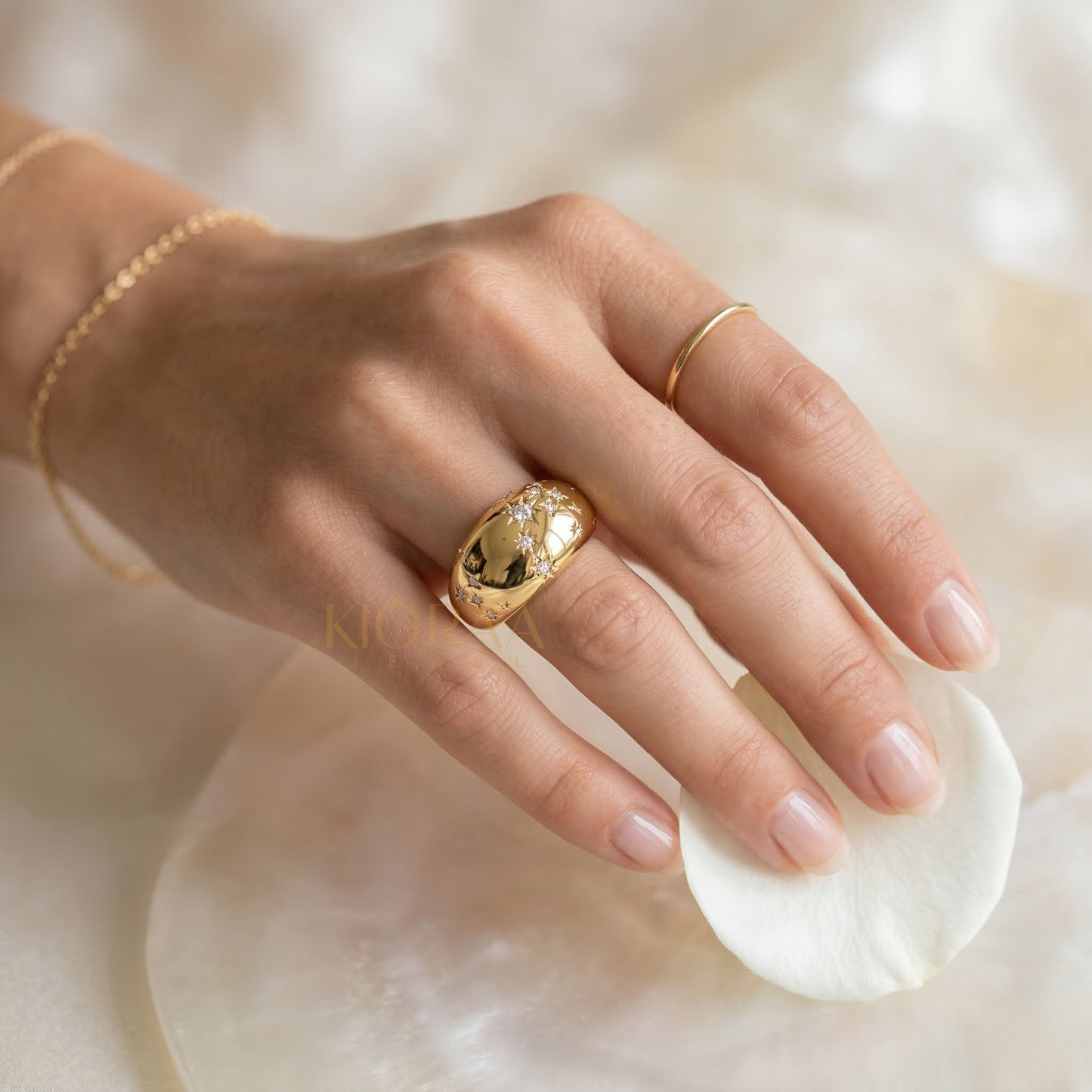 Scorpio Zodiac Constellation Diamond Ring