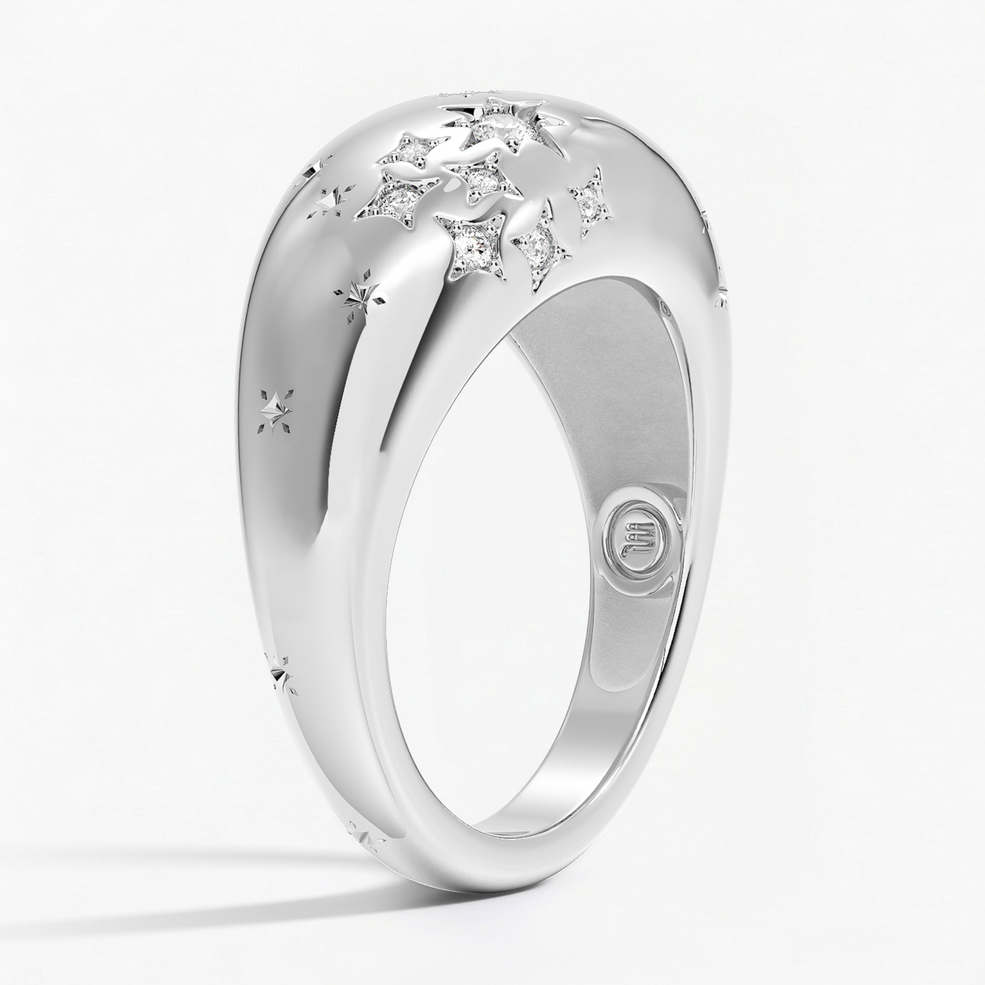 Scorpio Zodiac Constellation Diamond Ring