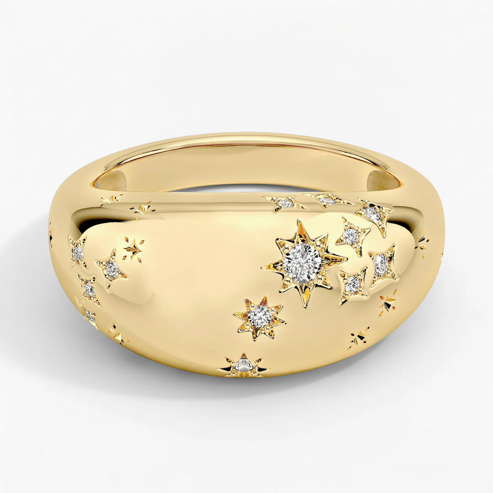 Scorpio Zodiac Constellation Diamond Ring