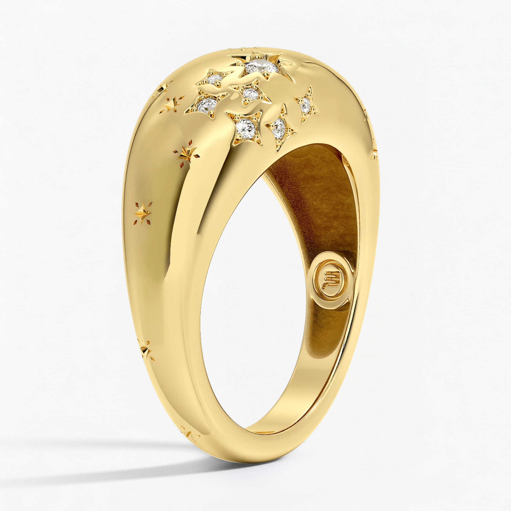 Scorpio Zodiac Constellation Diamond Ring