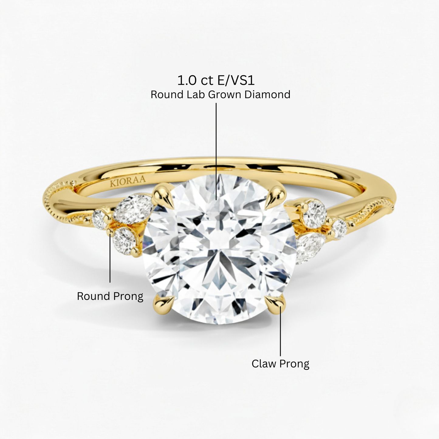 Round Shape Vintage  Engagement Ring