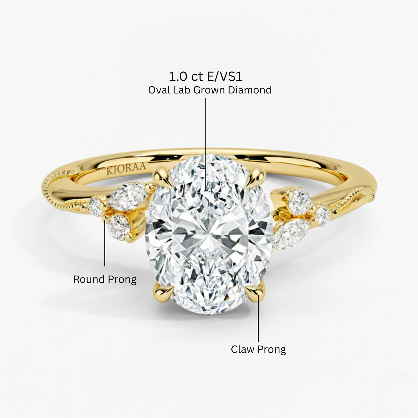 Oval Shape Vintage  Engagement Ring