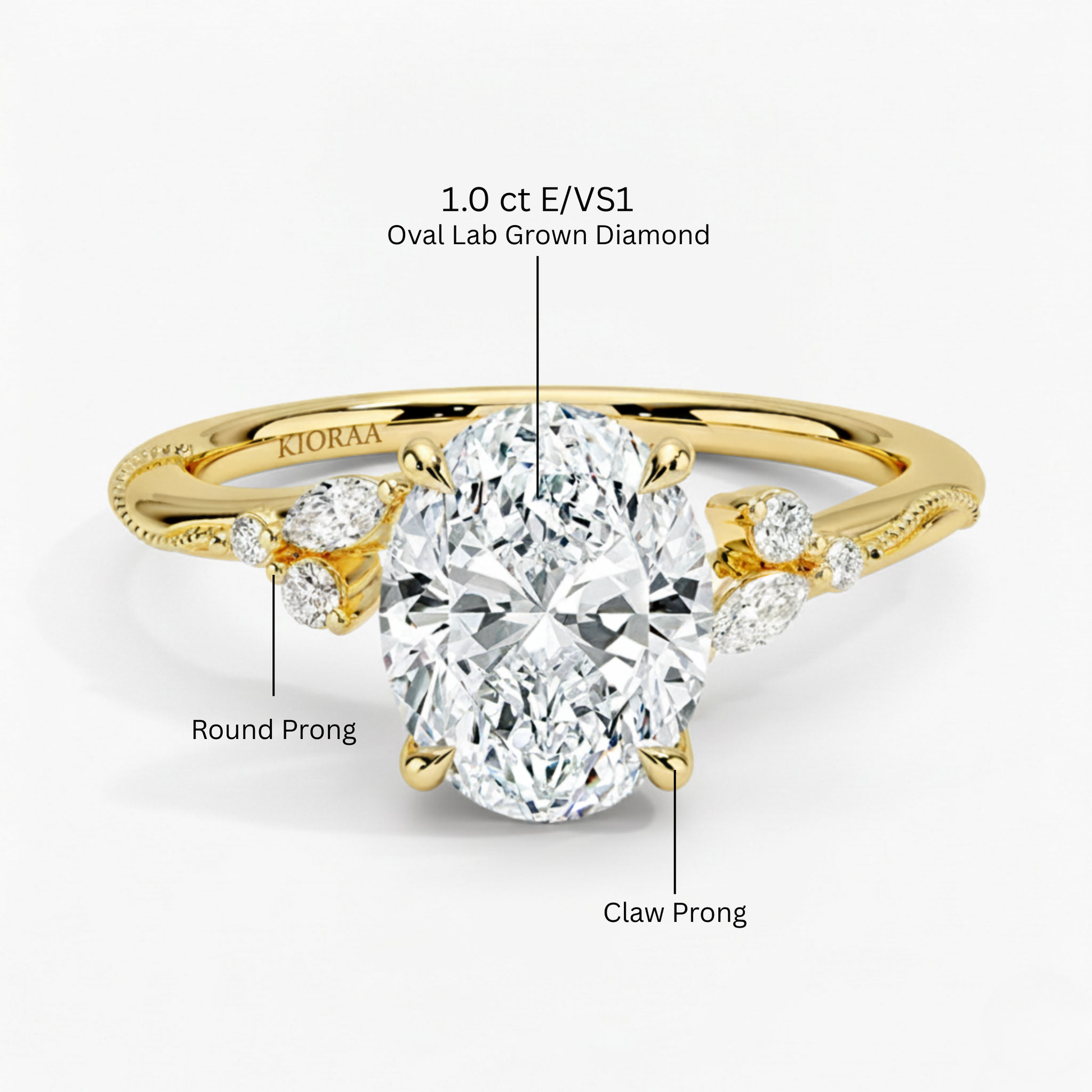 Oval Shape Vintage  Engagement Ring