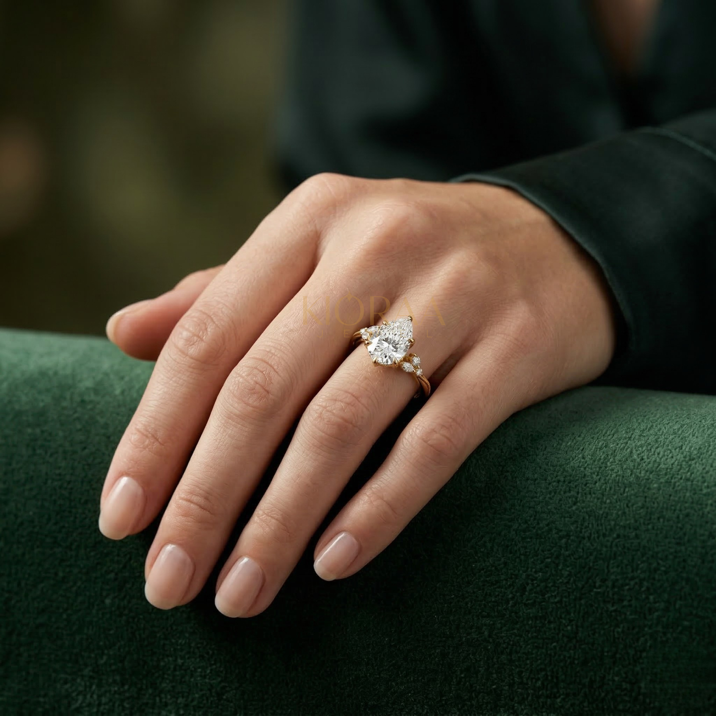 Pear Shape Vintage  Engagement Ring