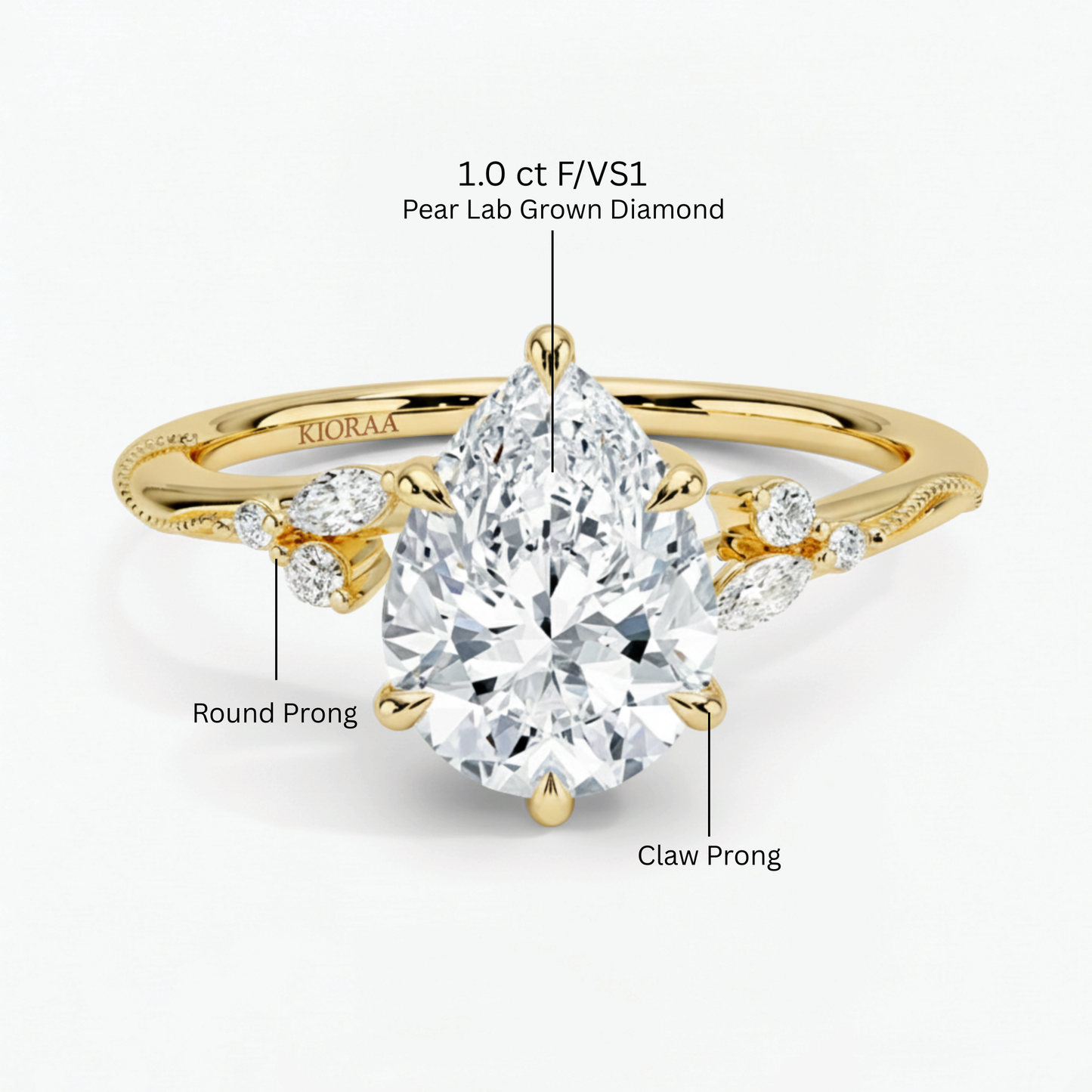 Pear Shape Vintage  Engagement Ring