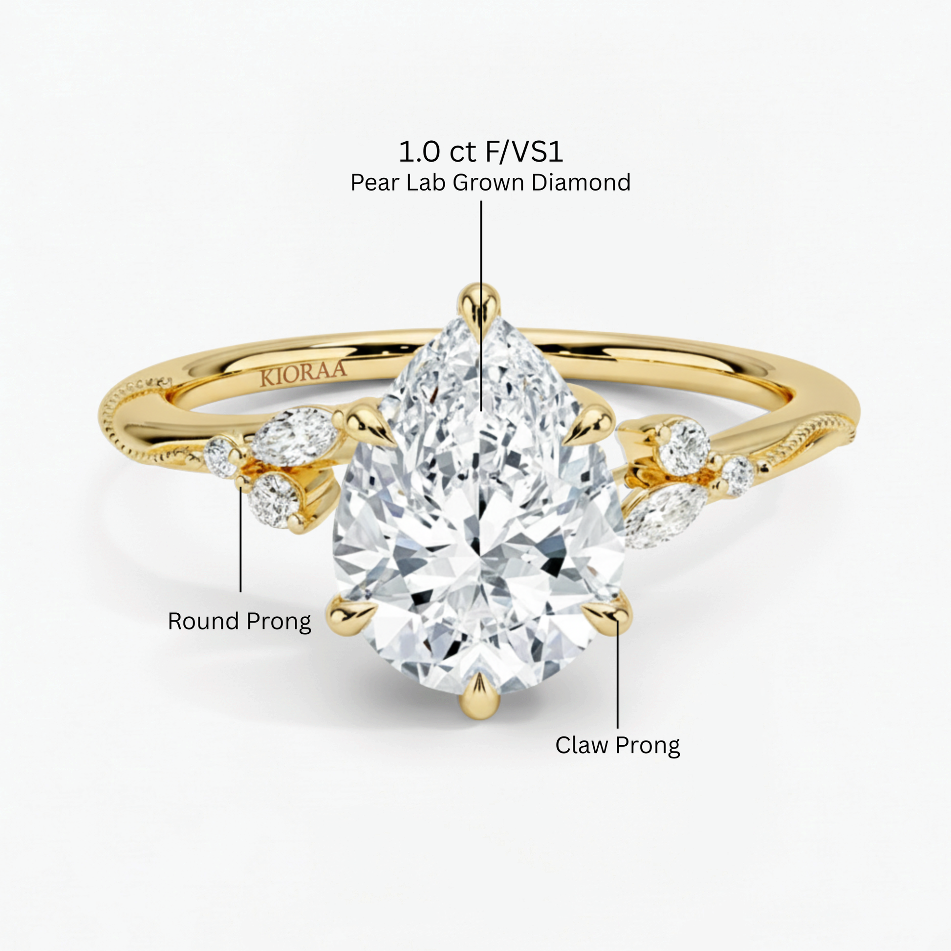 Pear Shape Vintage  Engagement Ring