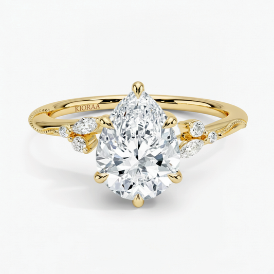 Pear Shape Vintage  Engagement Ring