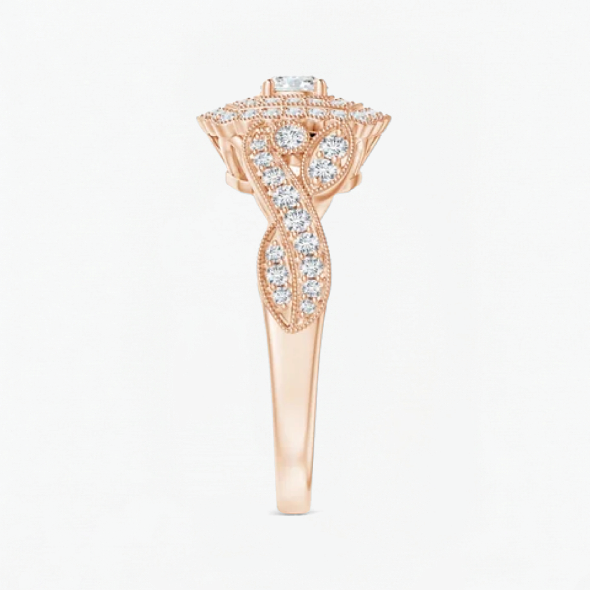 Vintage Double Halo Engagement Ring