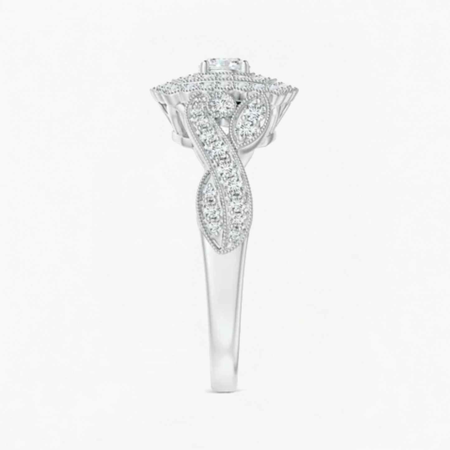 Vintage Double Halo Engagement Ring