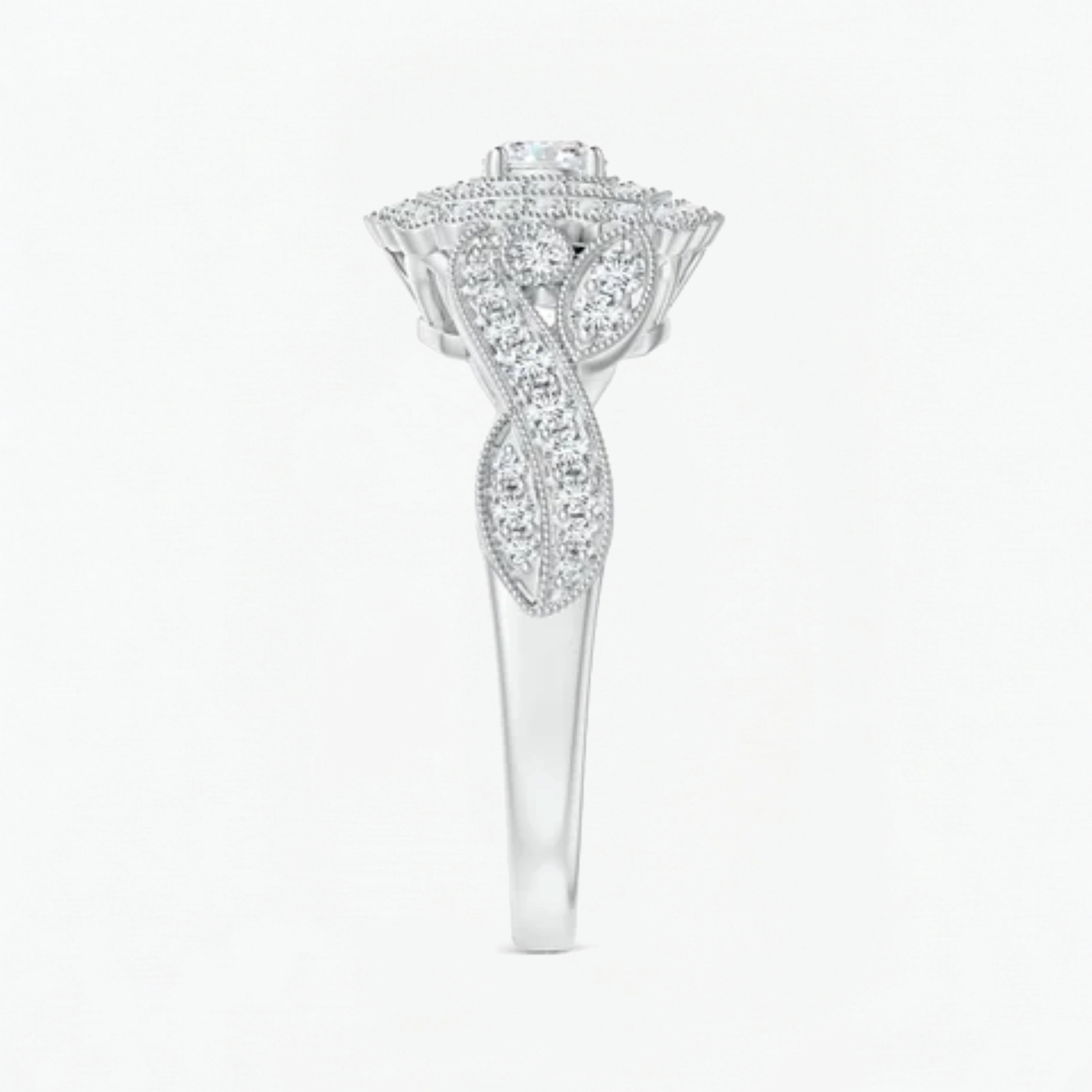 Vintage Double Halo Engagement Ring