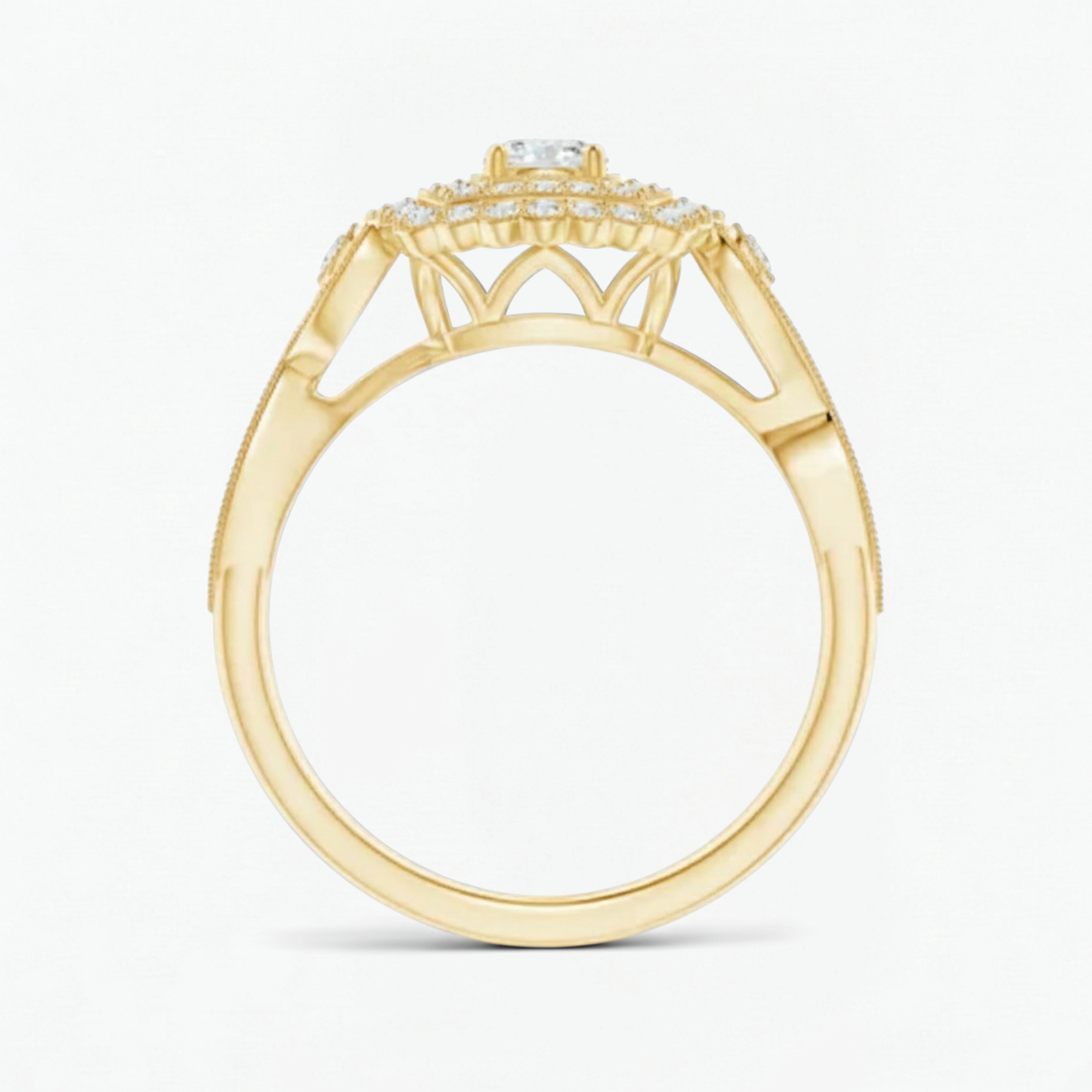 Vintage Double Halo Engagement Ring