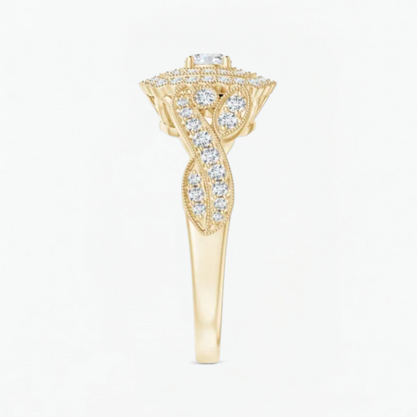 Vintage Double Halo Engagement Ring