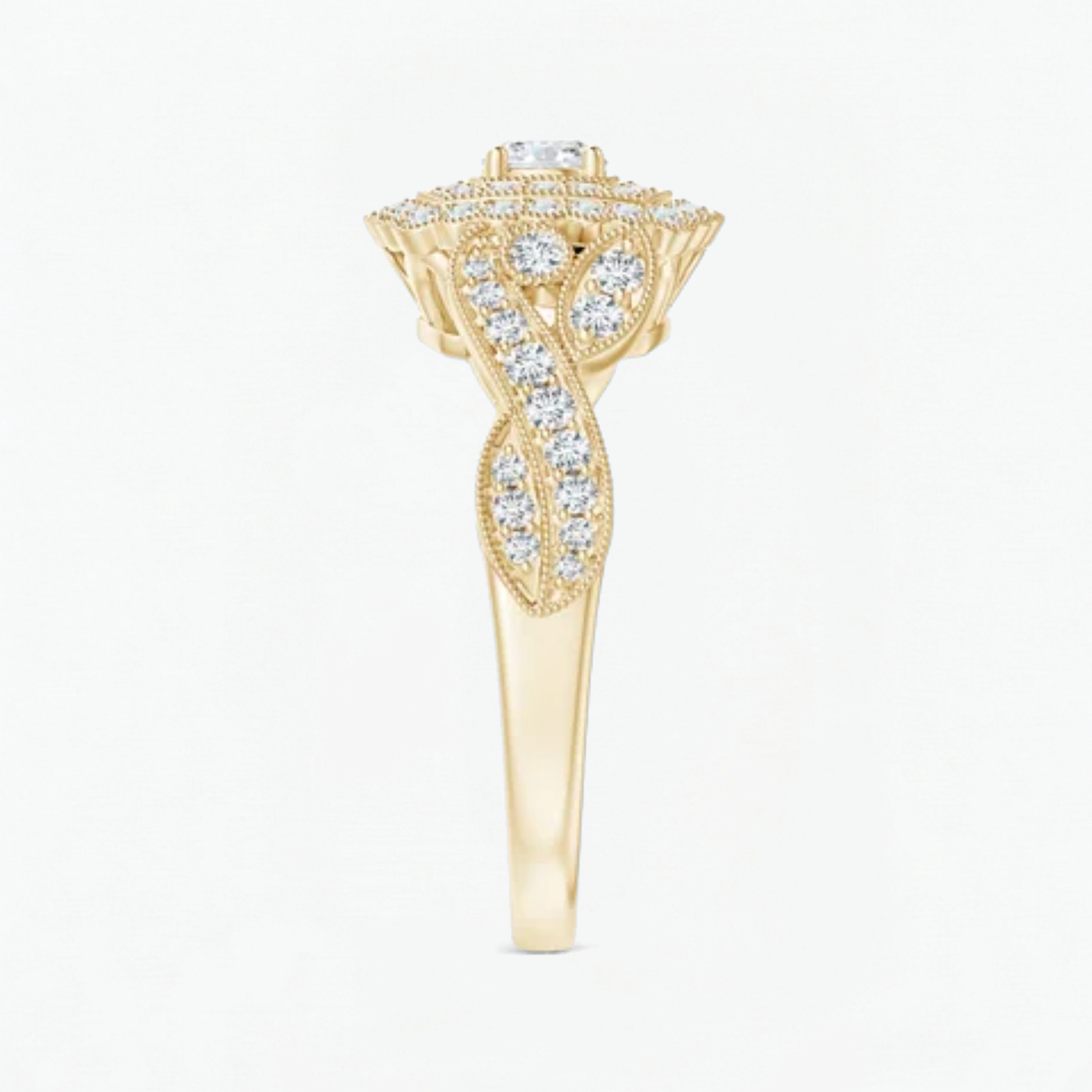 Vintage Double Halo Engagement Ring