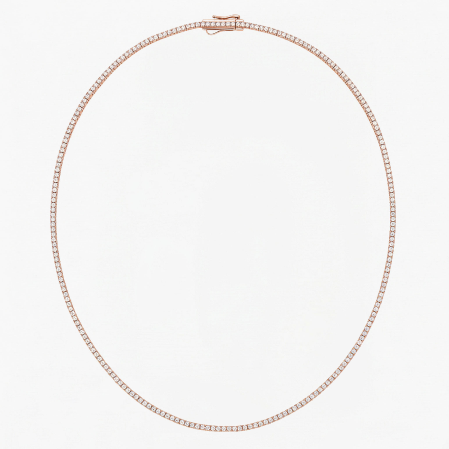 Four Prong Lab Diamond Tennis Necklace
