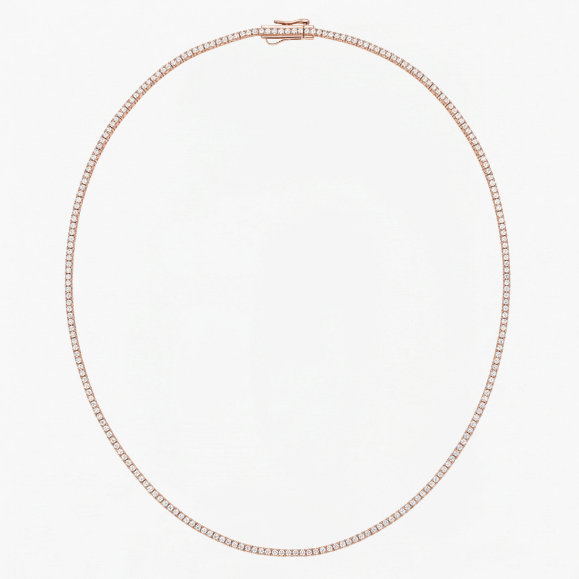 Four Prong Lab Diamond Tennis Necklace