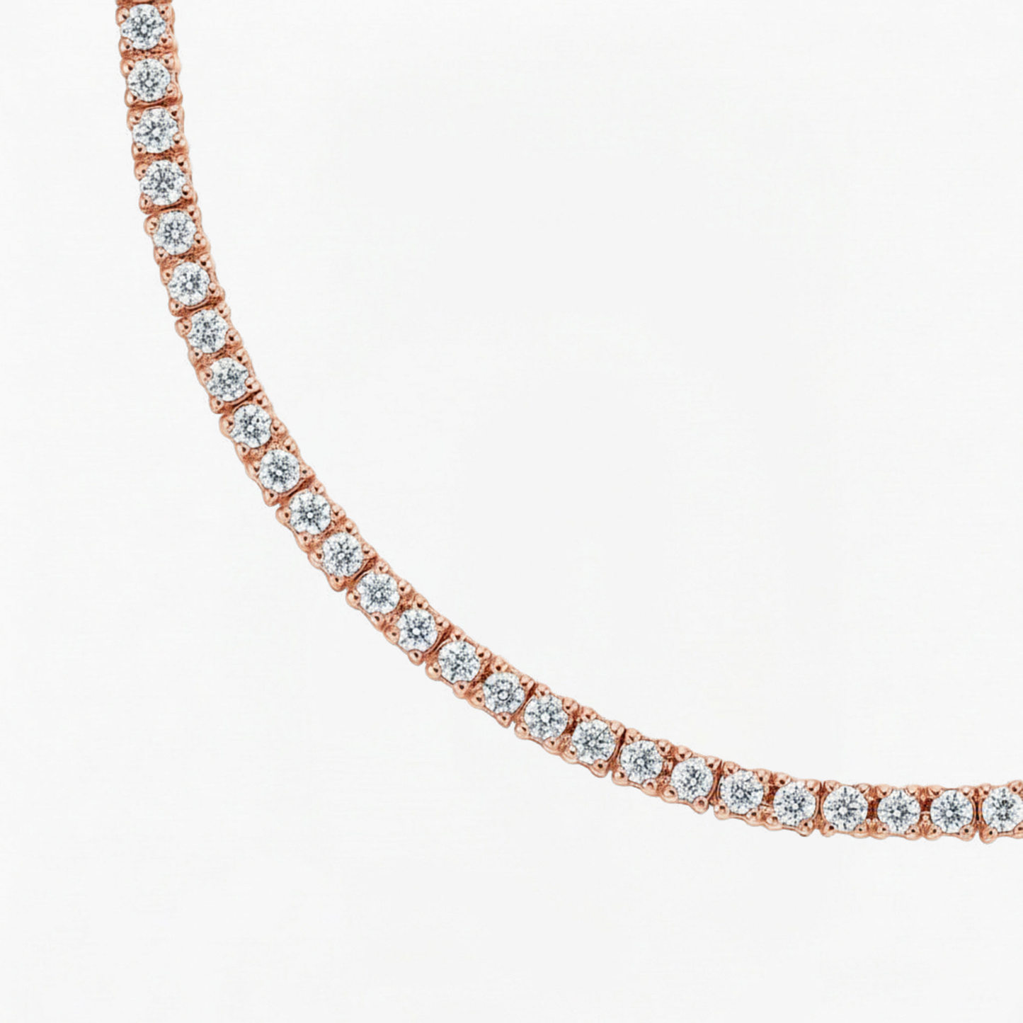 Four Prong Lab Diamond Tennis Necklace