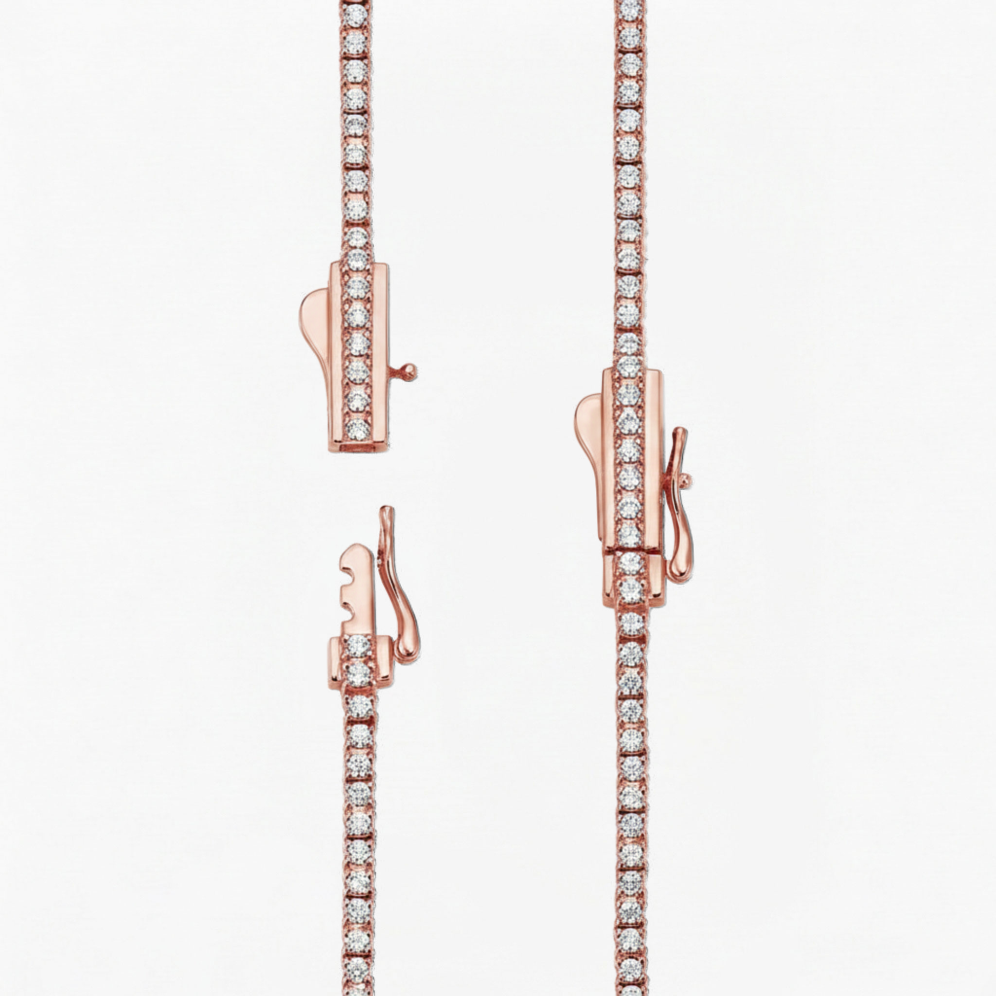 Four Prong Lab Diamond Tennis Necklace